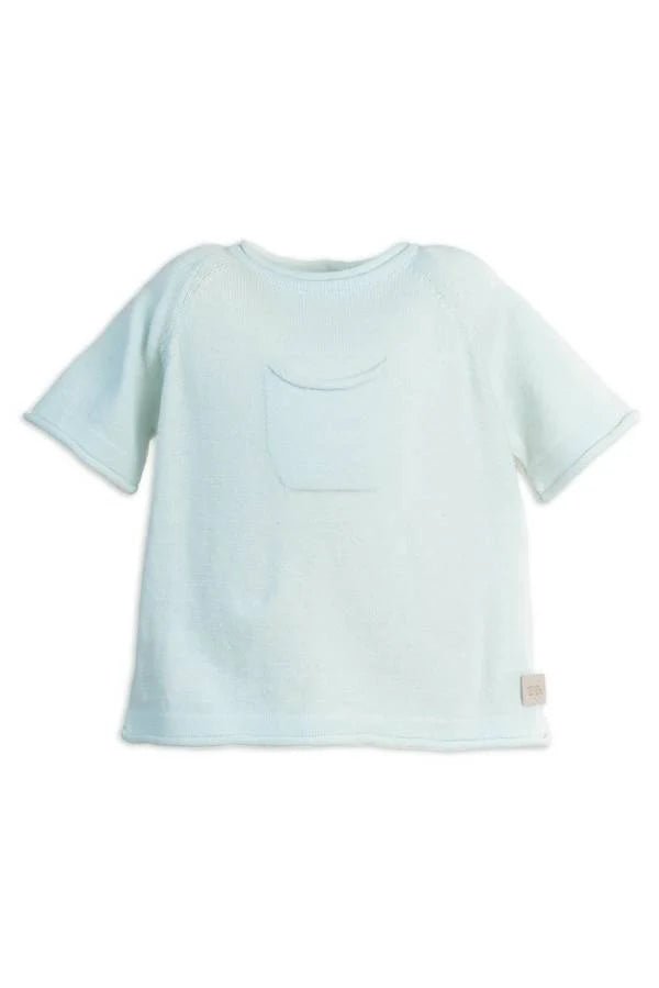 Maglia maniche corte con tasca Bimbo - OCEAN BLU 200 - Be Brave Boutique