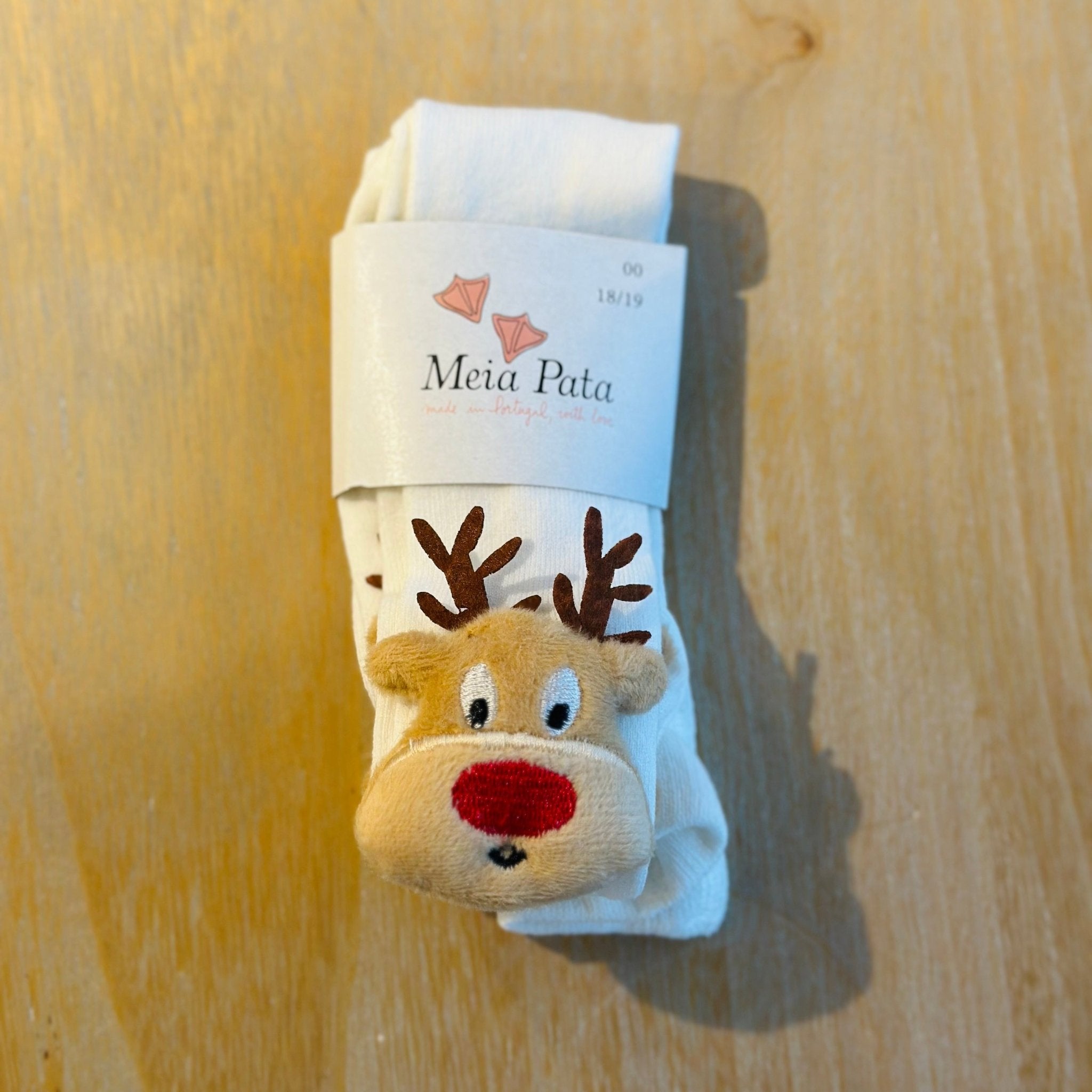 Calzamaglia Natalizia per bambini con Renna Meia Pata - Be Brave Boutique