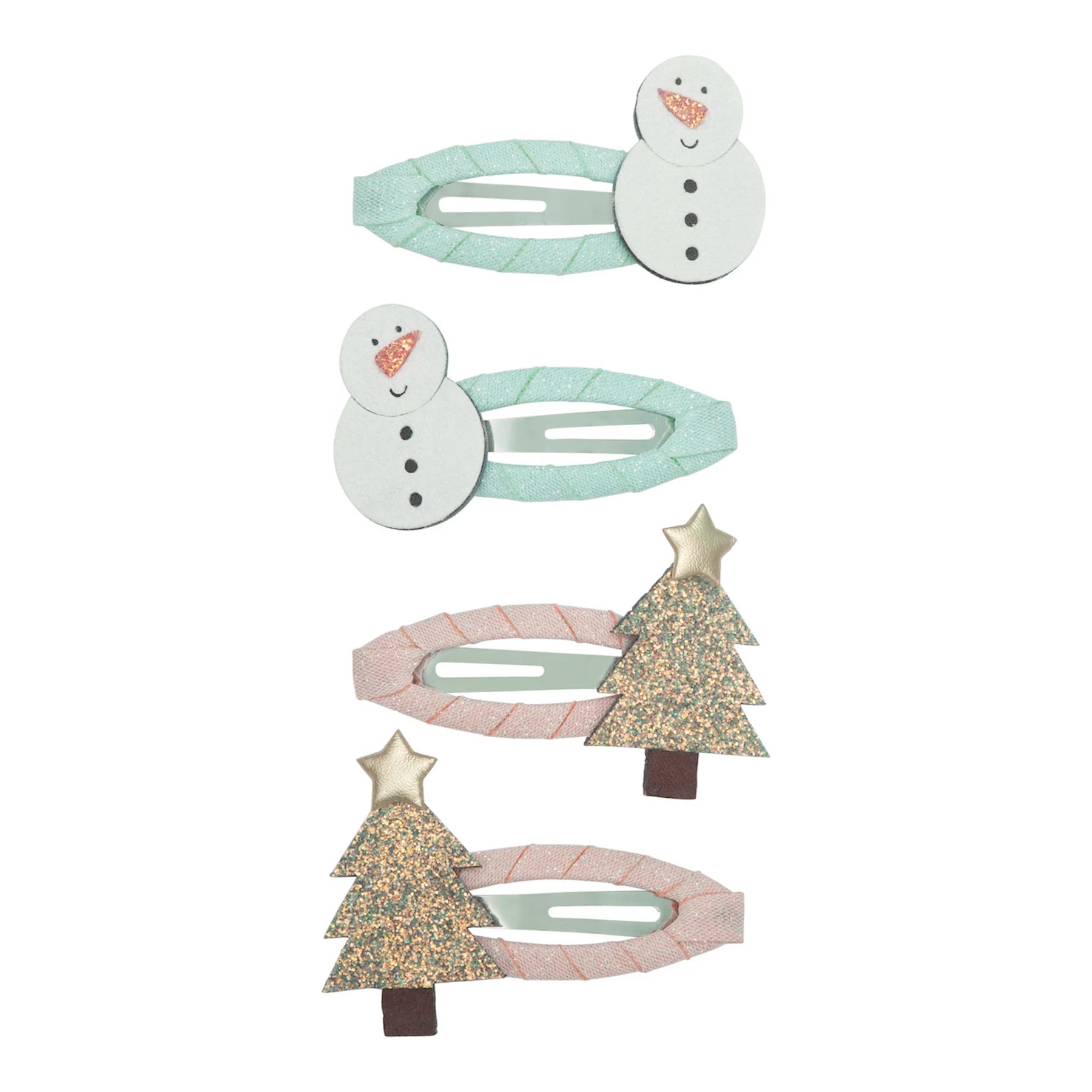 Clip a coccodrillo Natalizie Albero e Pupazzo di Neve - Be Brave Boutique