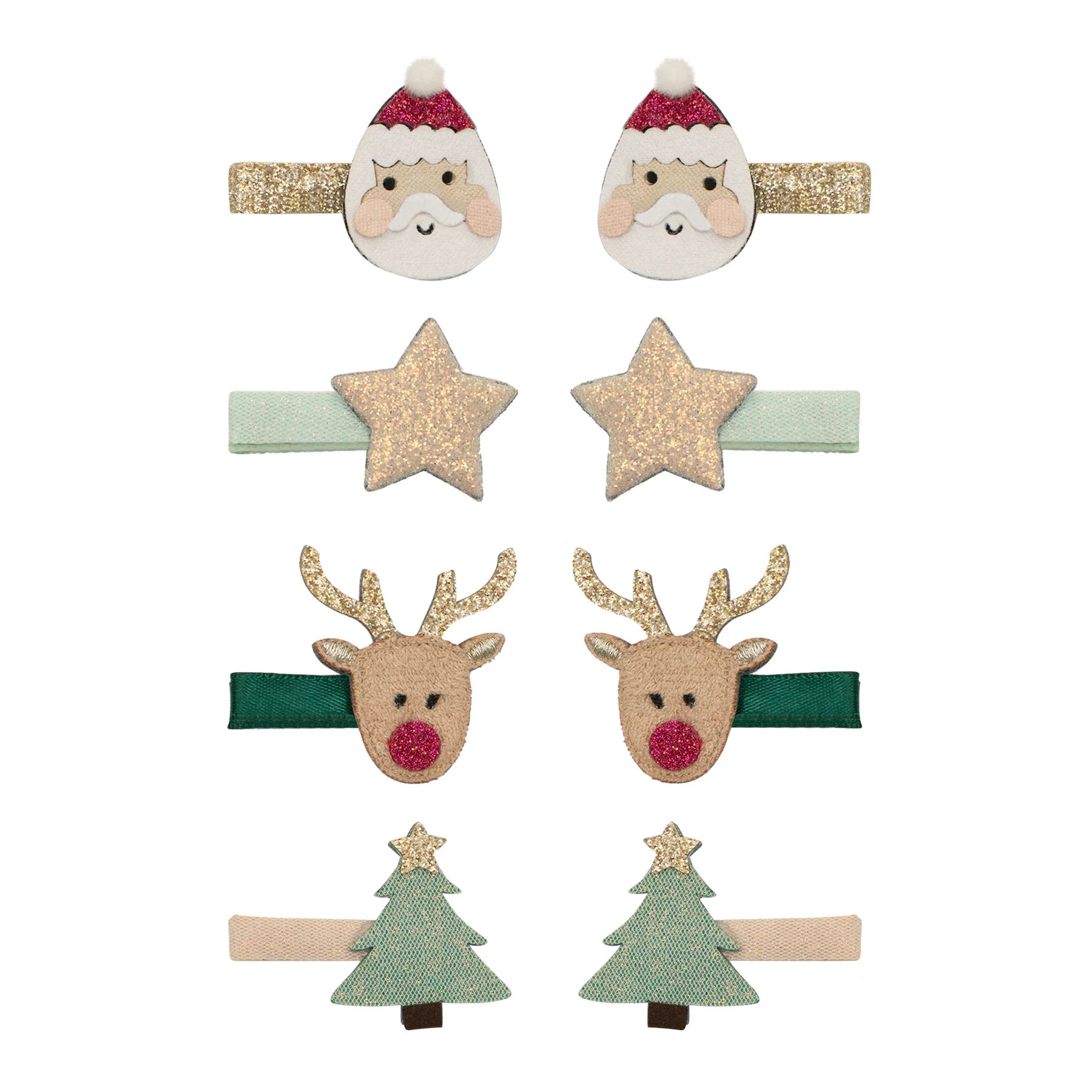 Mini clip di Babbo Natale e Rudolph - Be Brave Boutique
