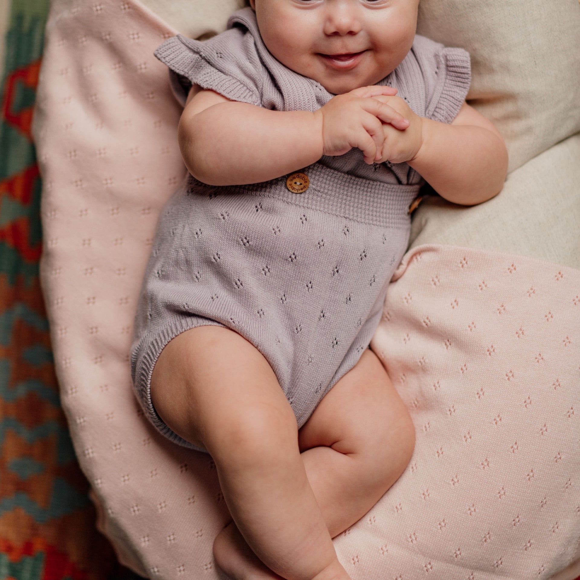 Pagliaccetto in cotone organico Lilac - Be Brave Boutique
