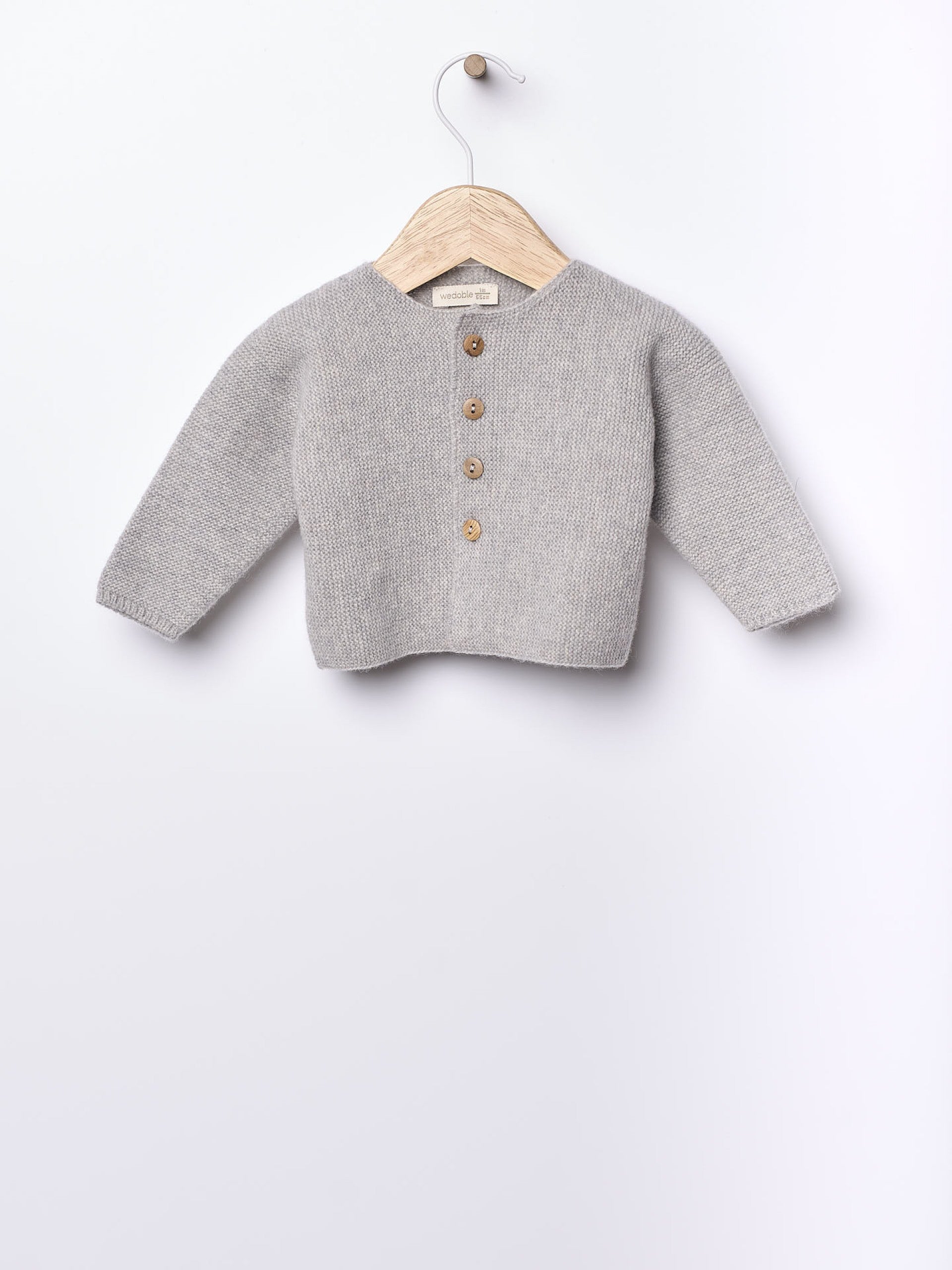 Cardigan Corto in lana merino extrafine Grigio