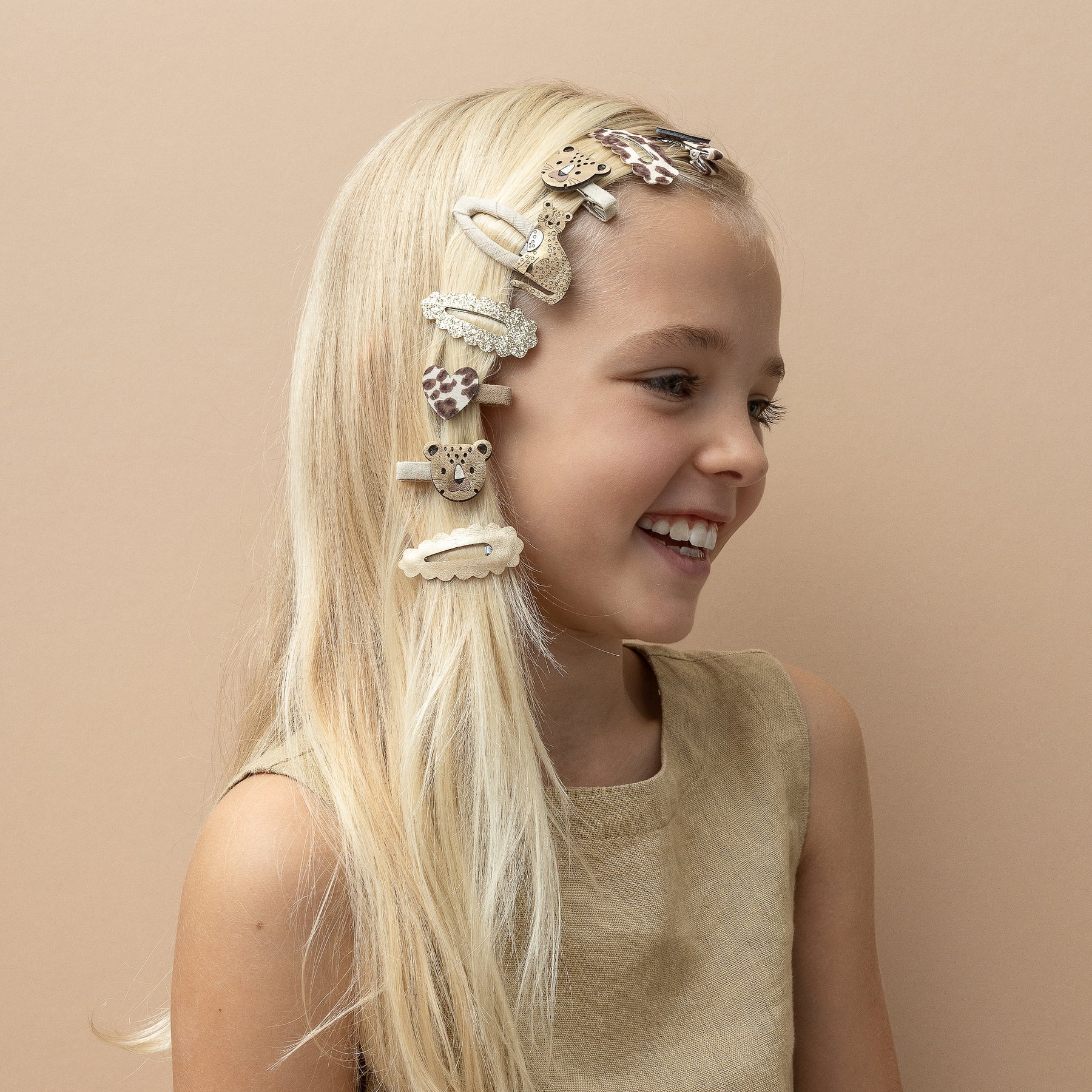 Mini Clip Leopardo e cuori - Be Brave Boutique