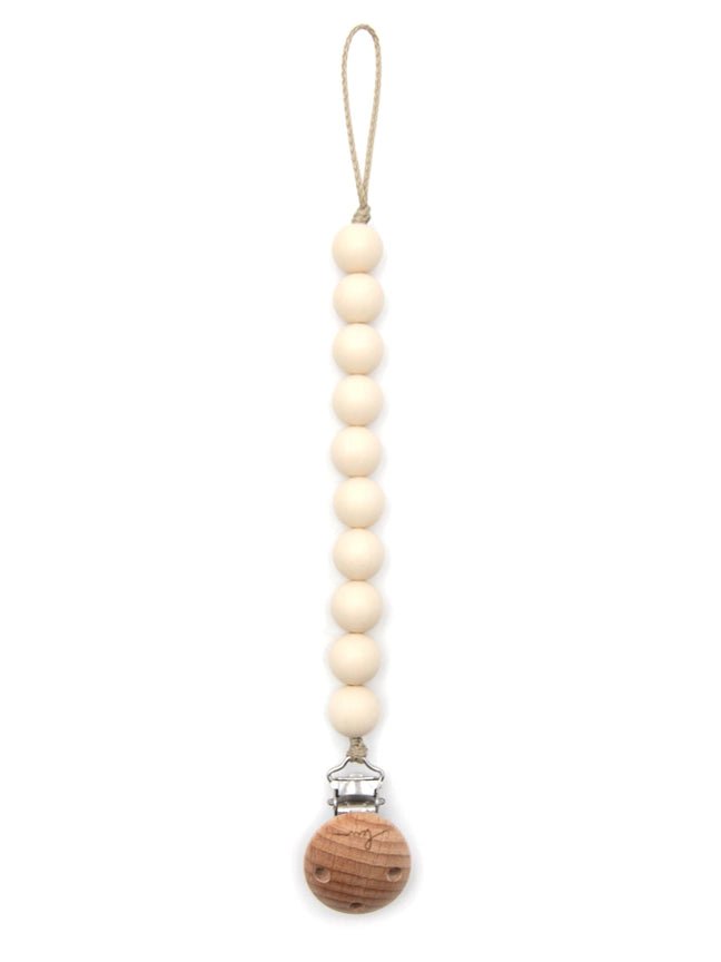 catena per ciuccio - guscio d'uovo - Be Brave Boutique