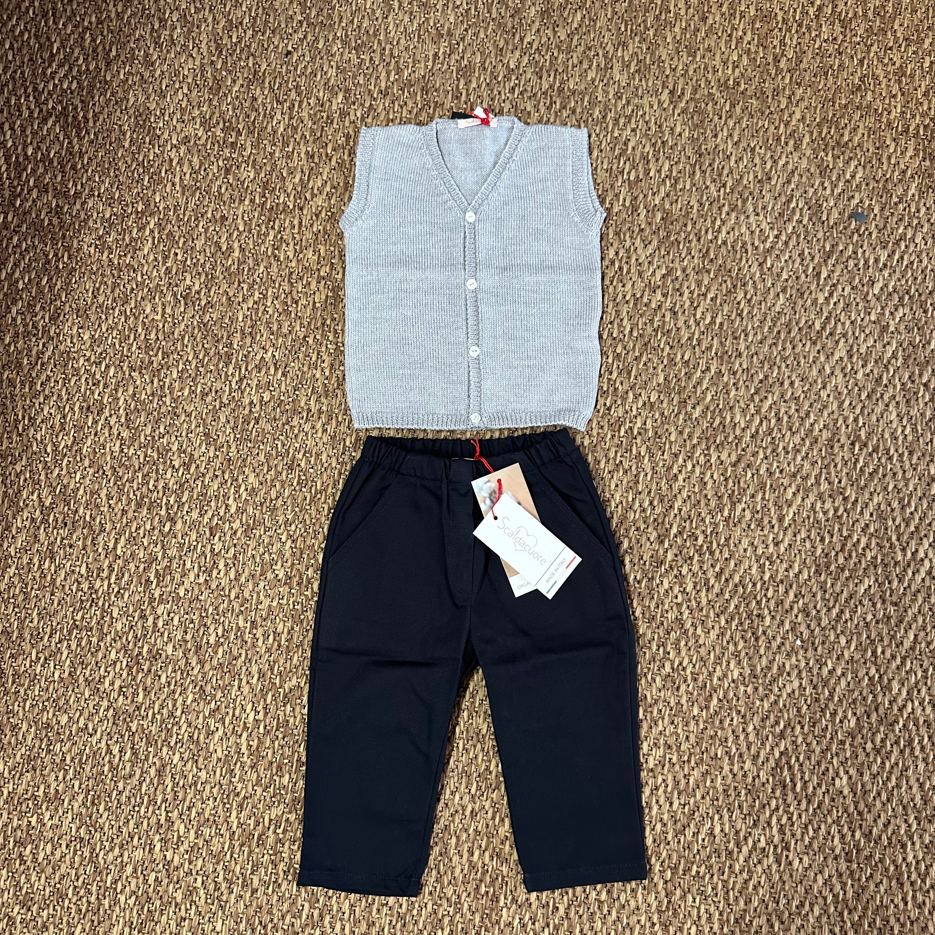 Completo Bimbo Pantalone e Gilet In Lana - Be Brave Boutique