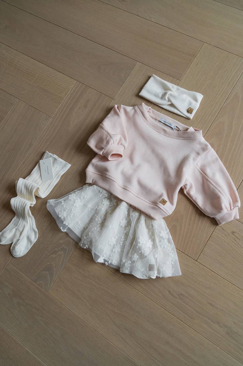 Maglia tuta off-shoulder bimba - Water Pink 77 - Be Brave Boutique