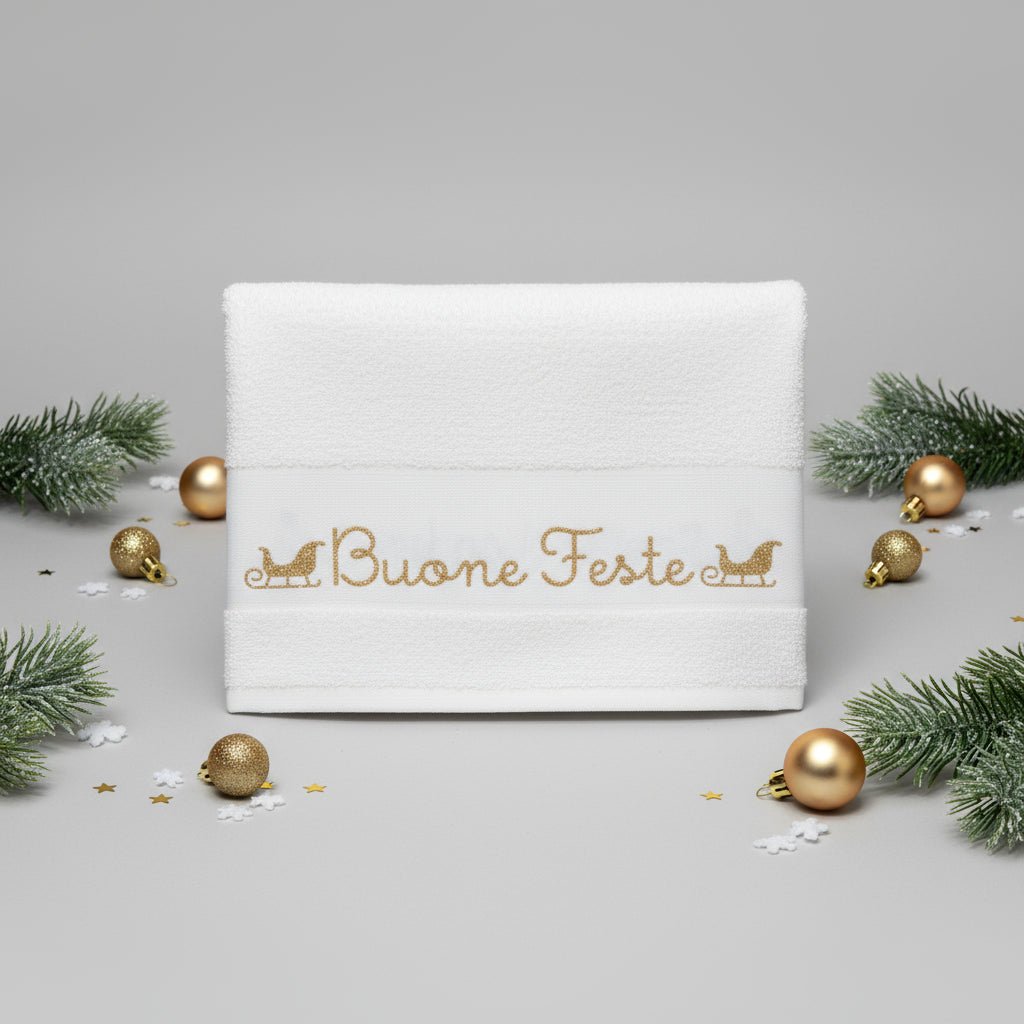 Asciugamani Natalizio personalizzato idea regalo Natale - Be Brave Boutique