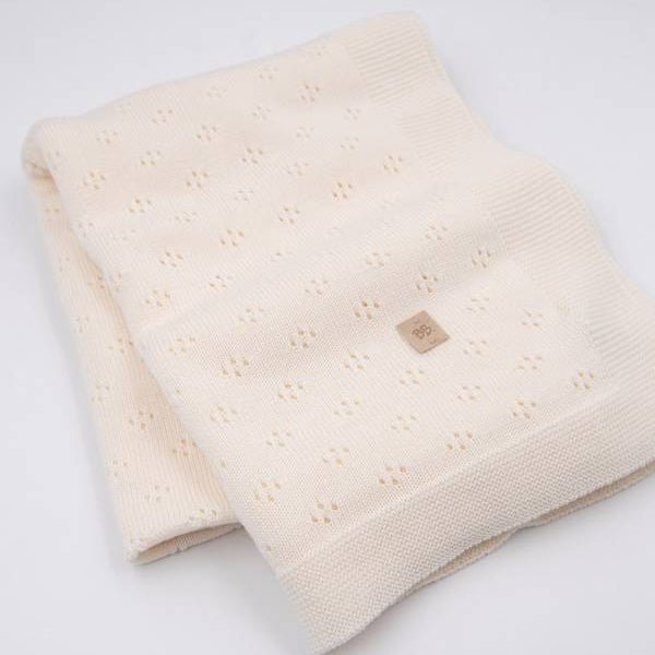 Copertina Traforata Knitted - BIANCO 01 - Be Brave Boutique