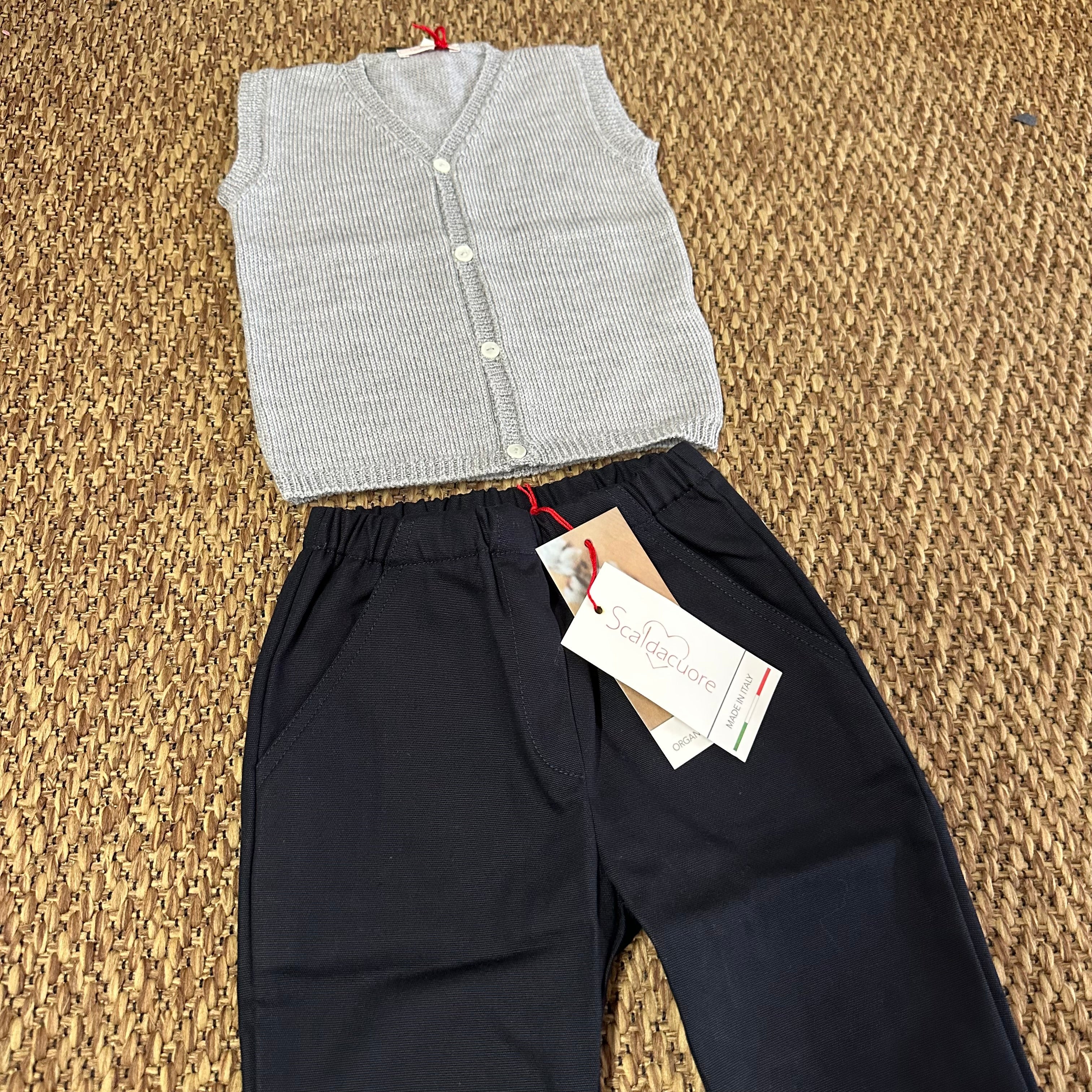 Completo Bimbo Pantalone e Gilet In Lana - Be Brave Boutique