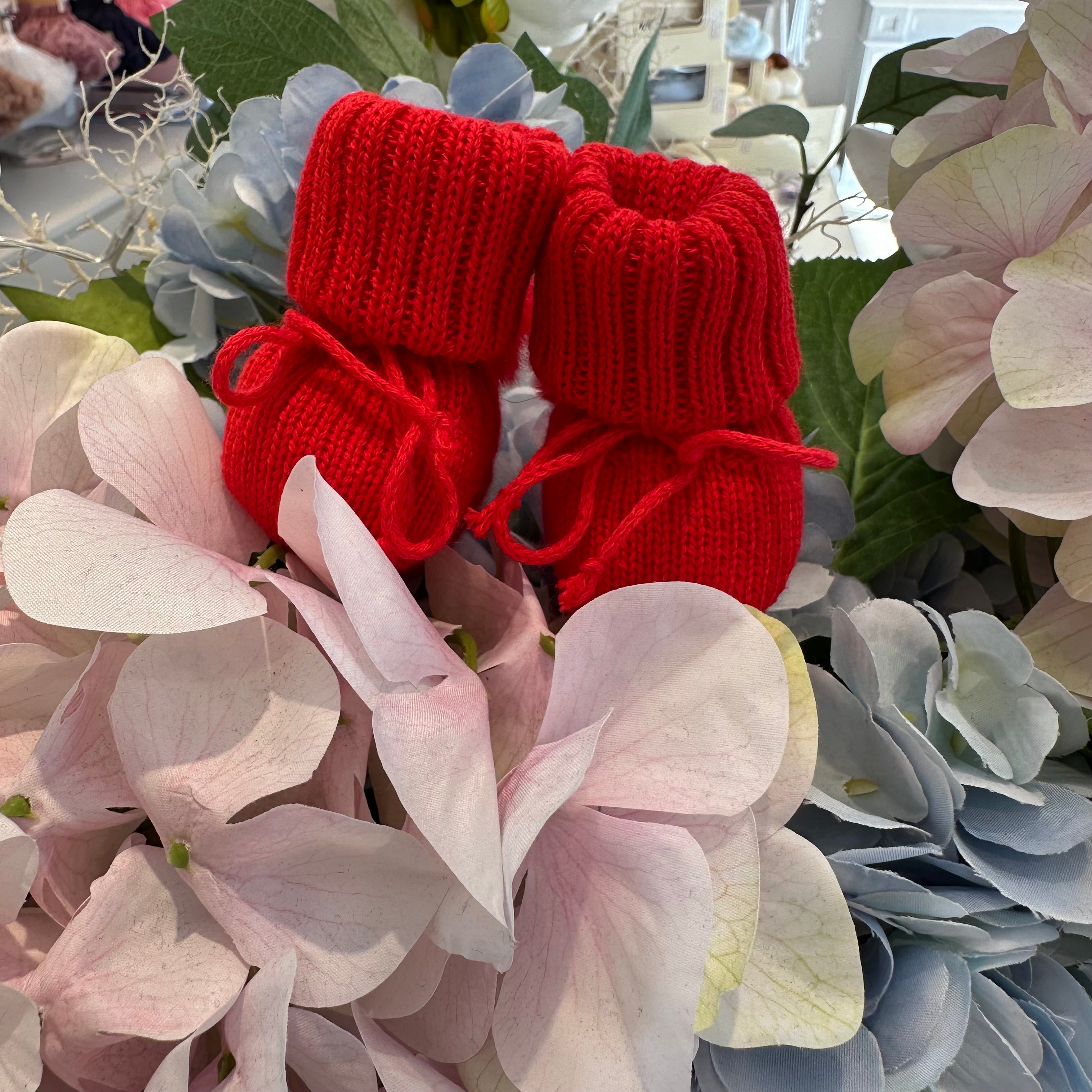 Scarpine nascita Con Pom Pom in Caldo Cotone Made in Italy - Be Brave Boutique