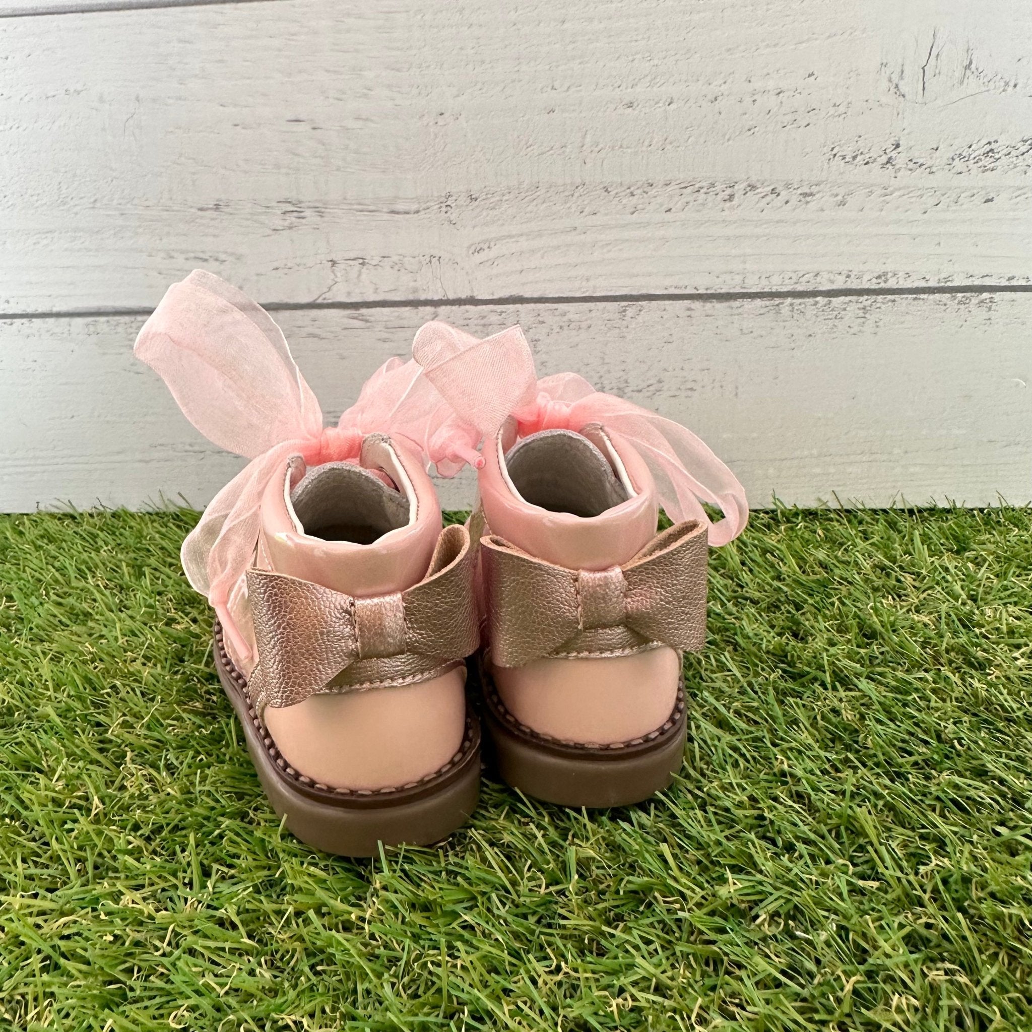 ANDANINES stivaletto in pelle Rosa Lucido con plantare anatomico - Be Brave Boutique
