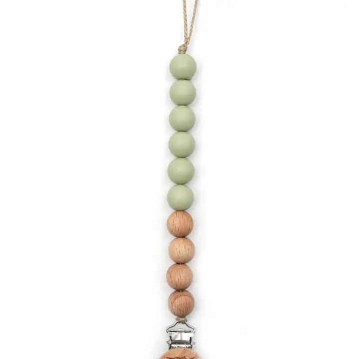 catena per ciuccio - rovere e oliva - Be Brave Boutique