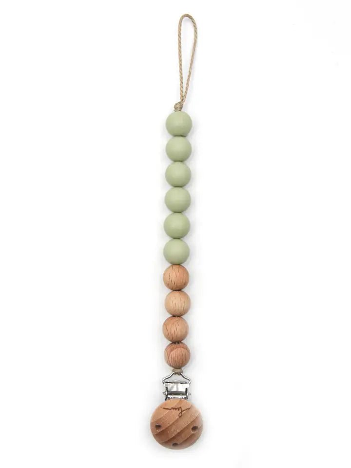 catena per ciuccio - rovere e oliva - Be Brave Boutique
