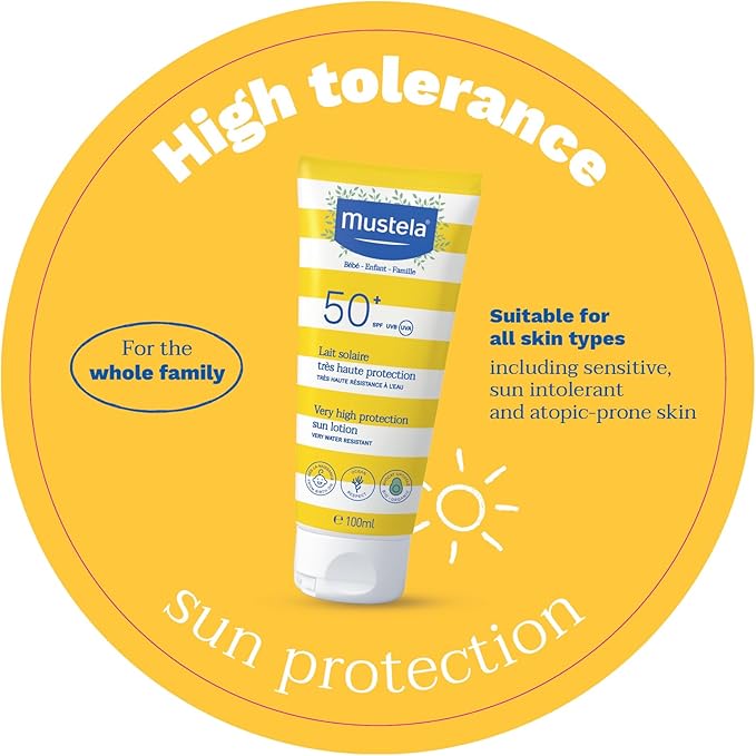 Spray latte solare SPF50 200ml + Latte doposole 125ml Mustela - Be Brave Boutique
