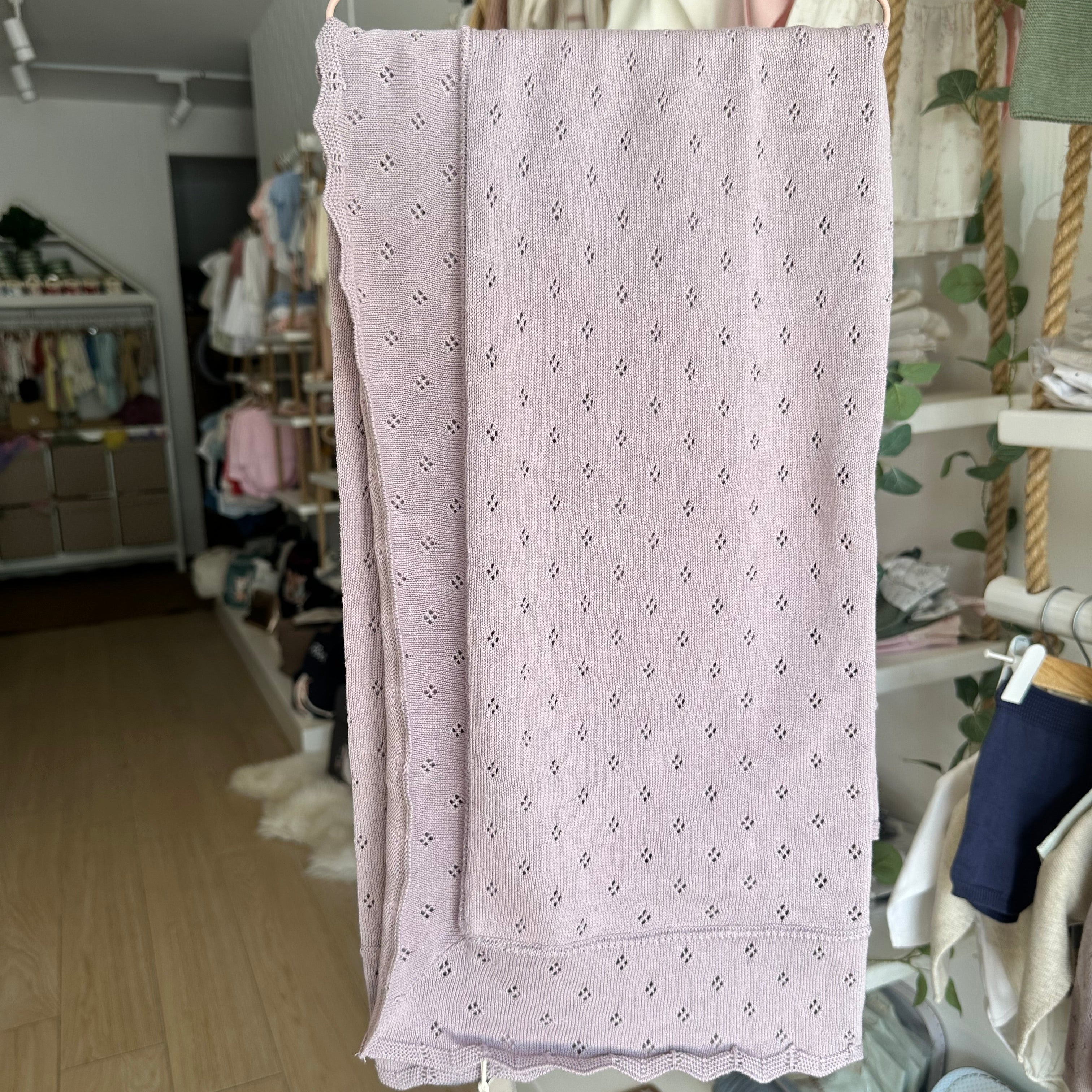 Copertina traforata in Cotone LILLA – BREEZ - Be Brave Boutique