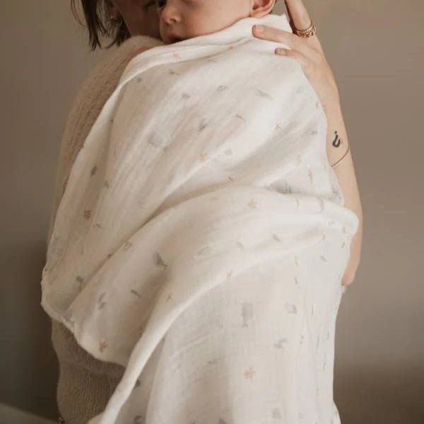 Swaddle M 3 pack 70x70cm - PRINT SEALIFE 326 - Be Brave Boutique