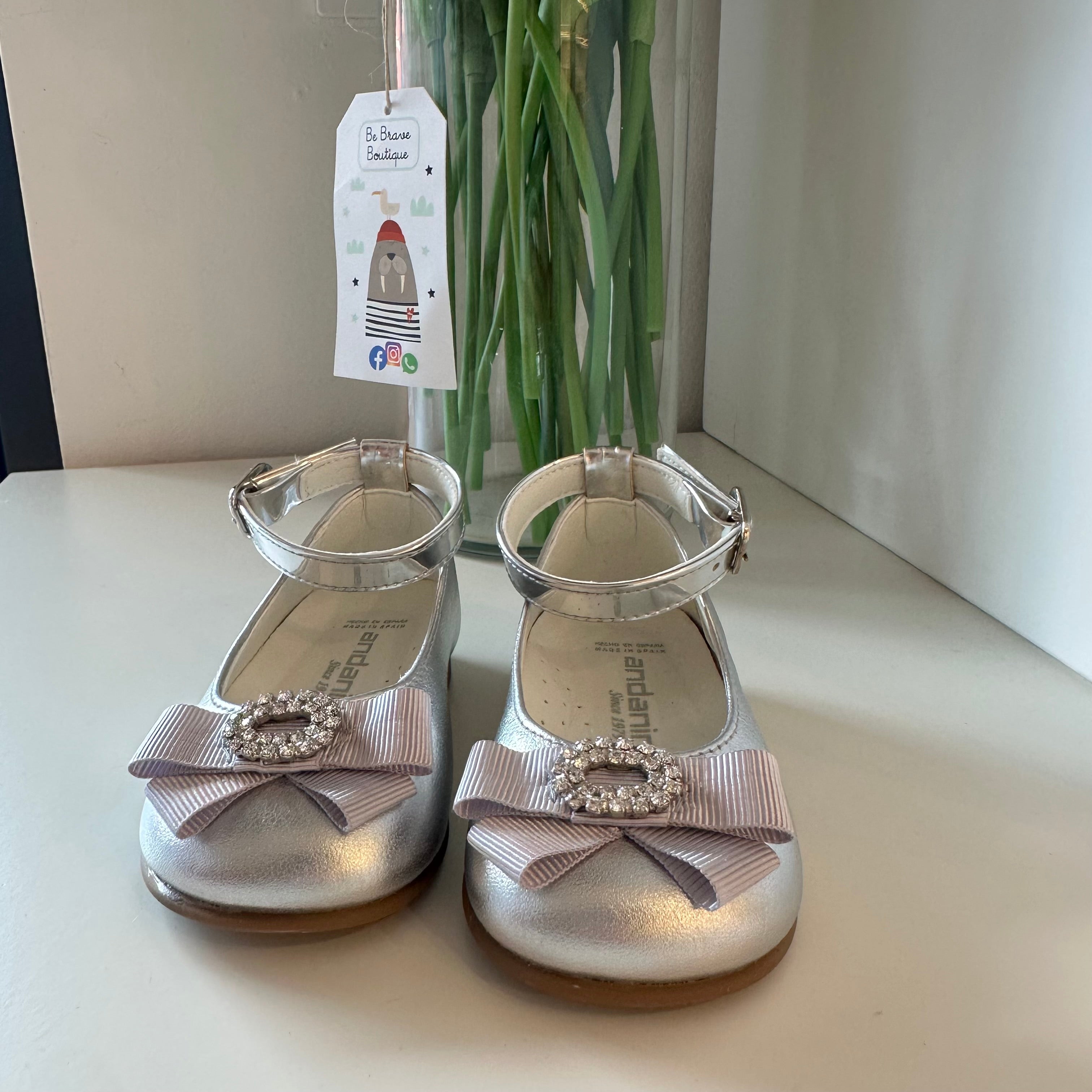 ANDANINES Ballerine eleganti Argento con plantare anatomico - Be Brave Boutique