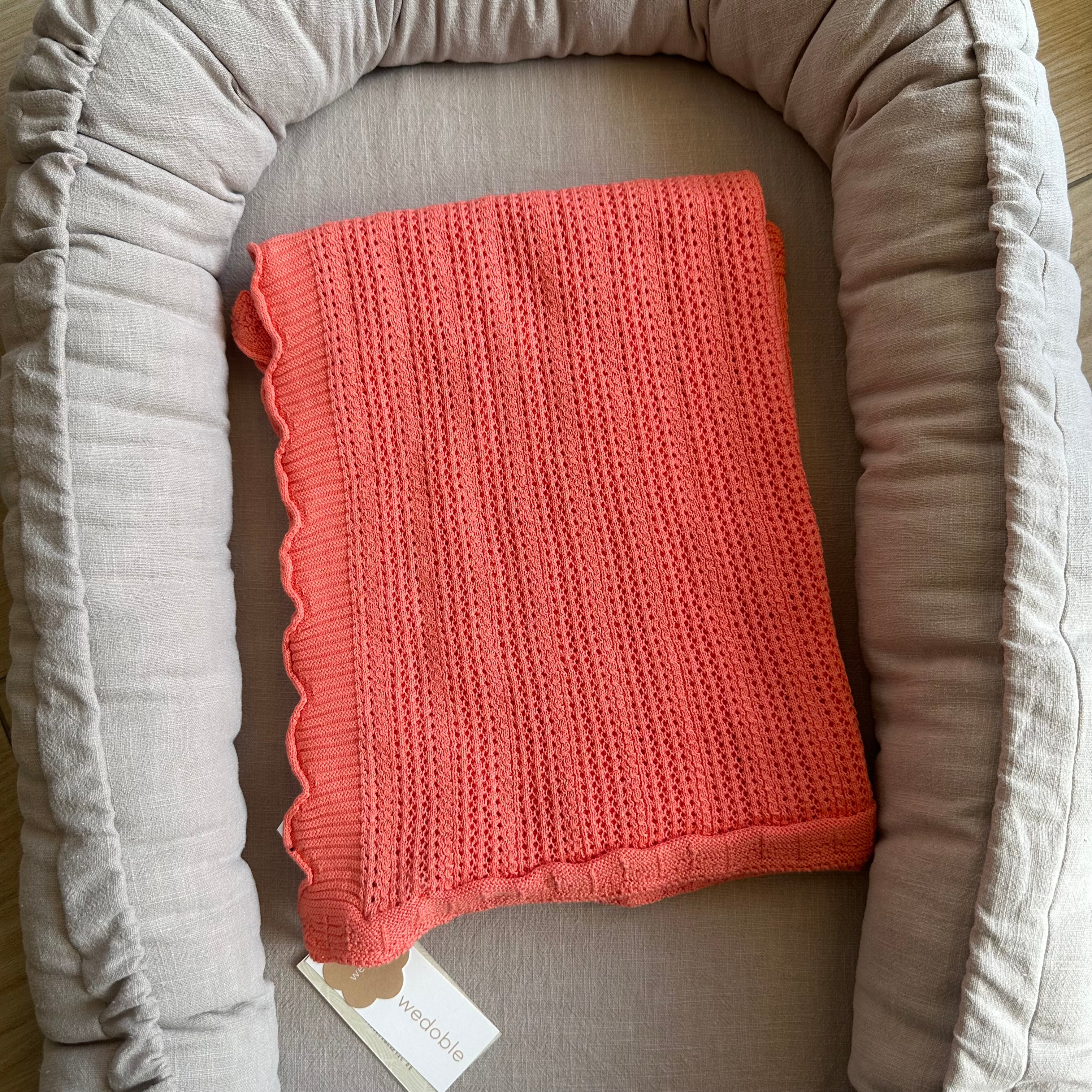 Copertina in Cotone Biologico Coral – A GRACEFUL SUMMER - Be Brave Boutique