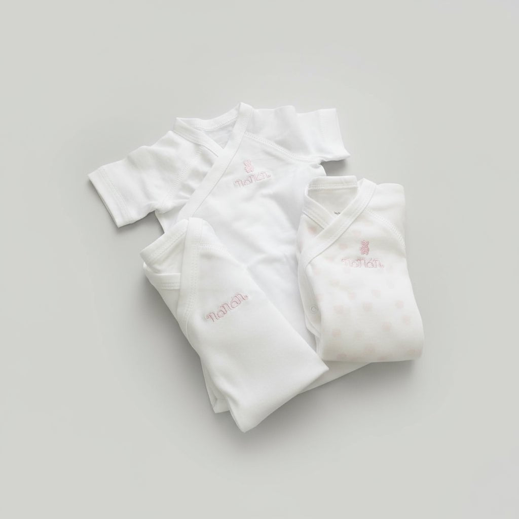 Set 3 body neonato Nanán in cotone organico – morbidi e delicati sulla pelle - Be Brave Boutique