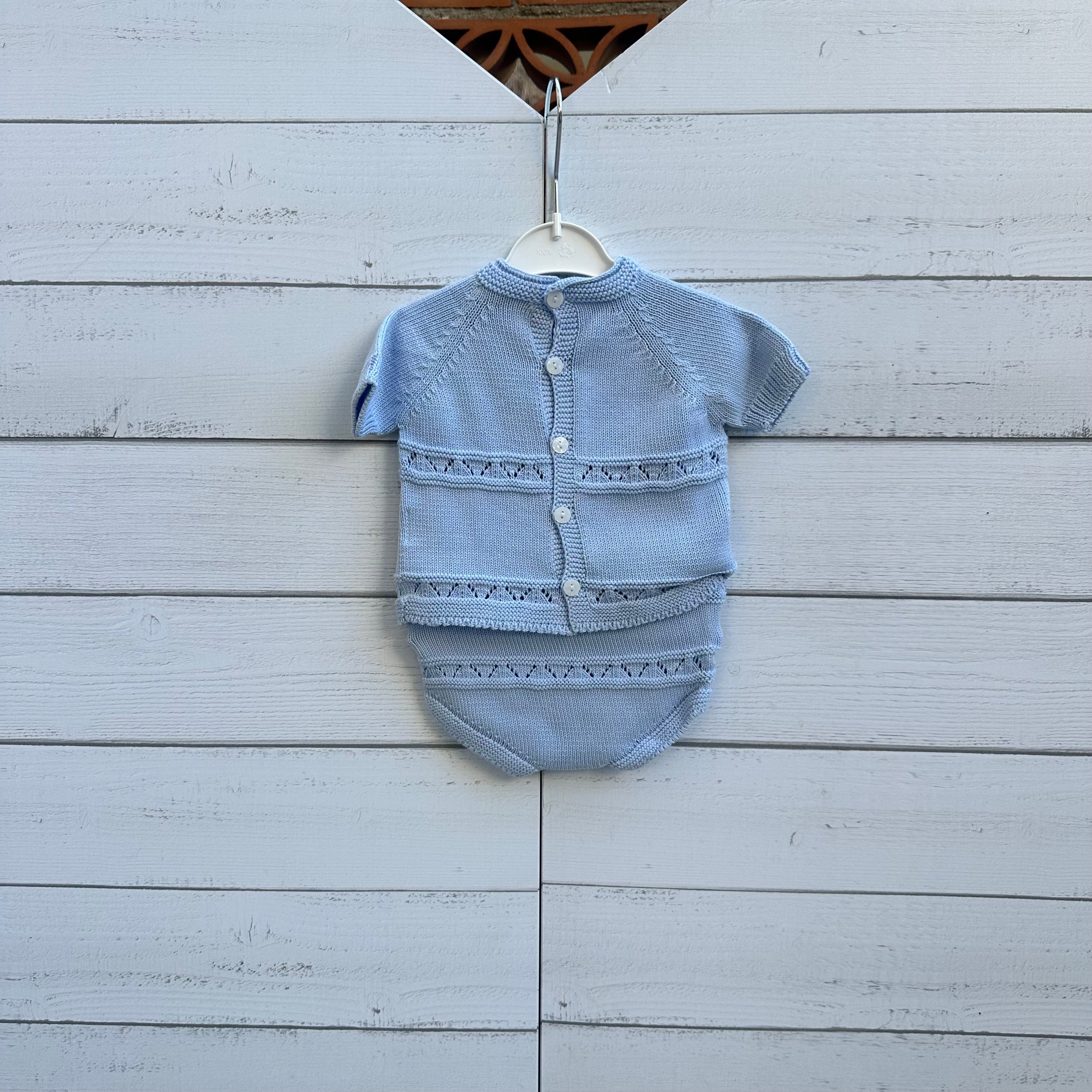Completo nascita in Filo Azzurro - Be Brave Boutique