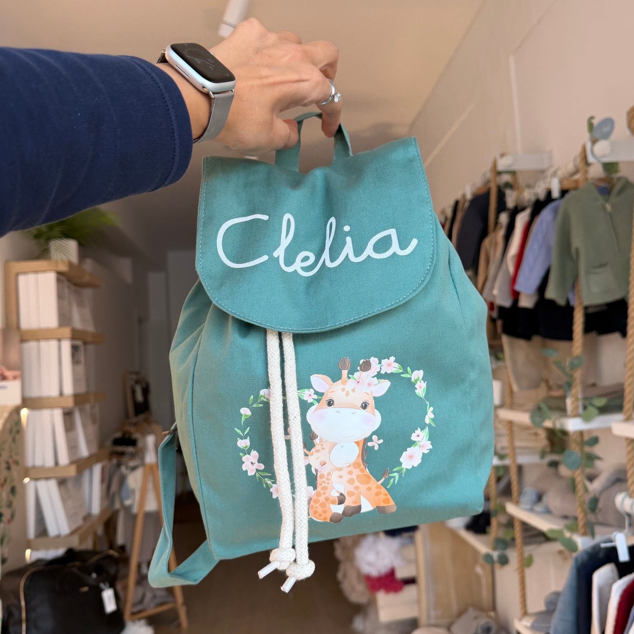 Mini Zaino in cotone e sacchetto cambi Giraffine - Be Brave Boutique