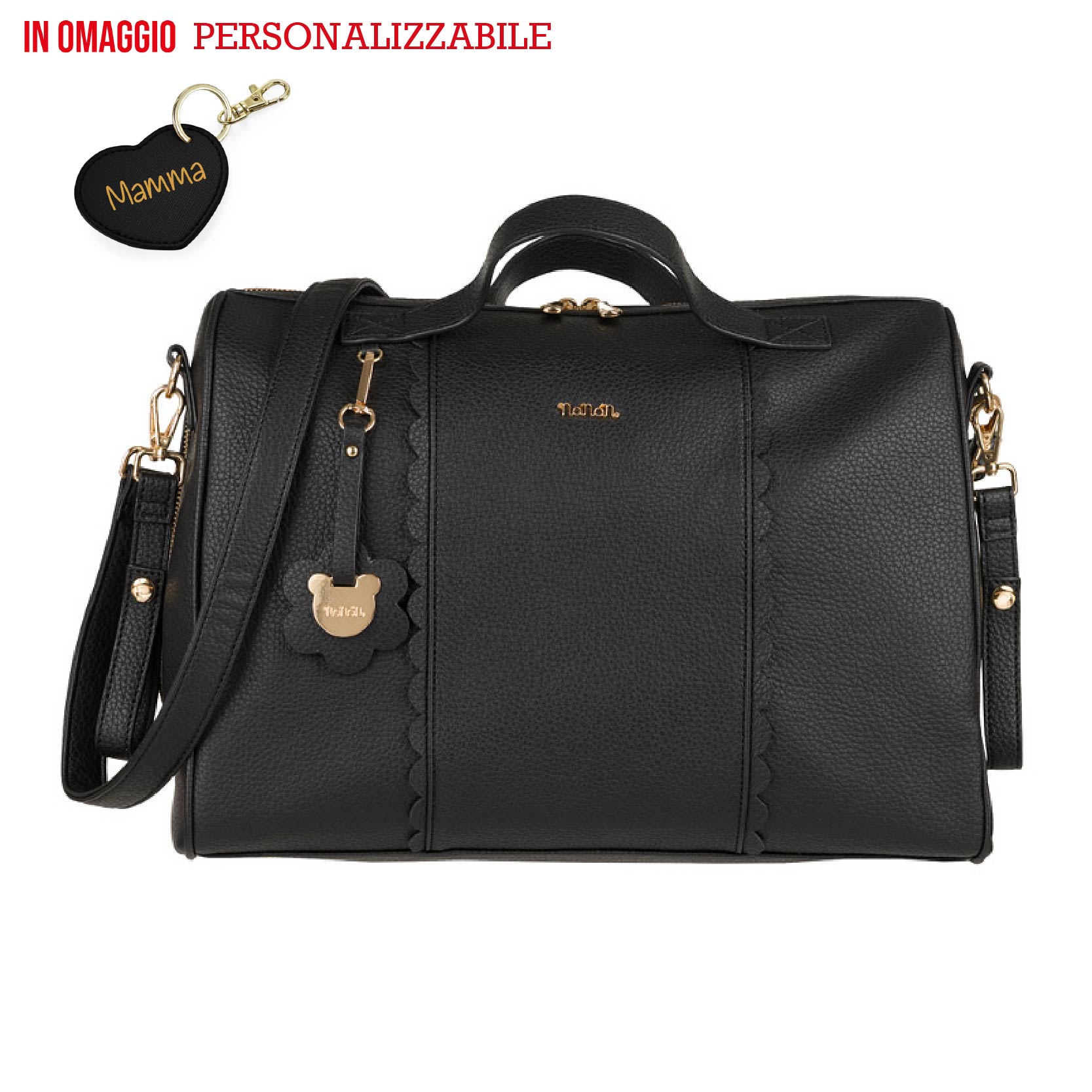 Borsa passeggio c/fasciatoio Nero Nanan con Omaggio - Be Brave Boutique