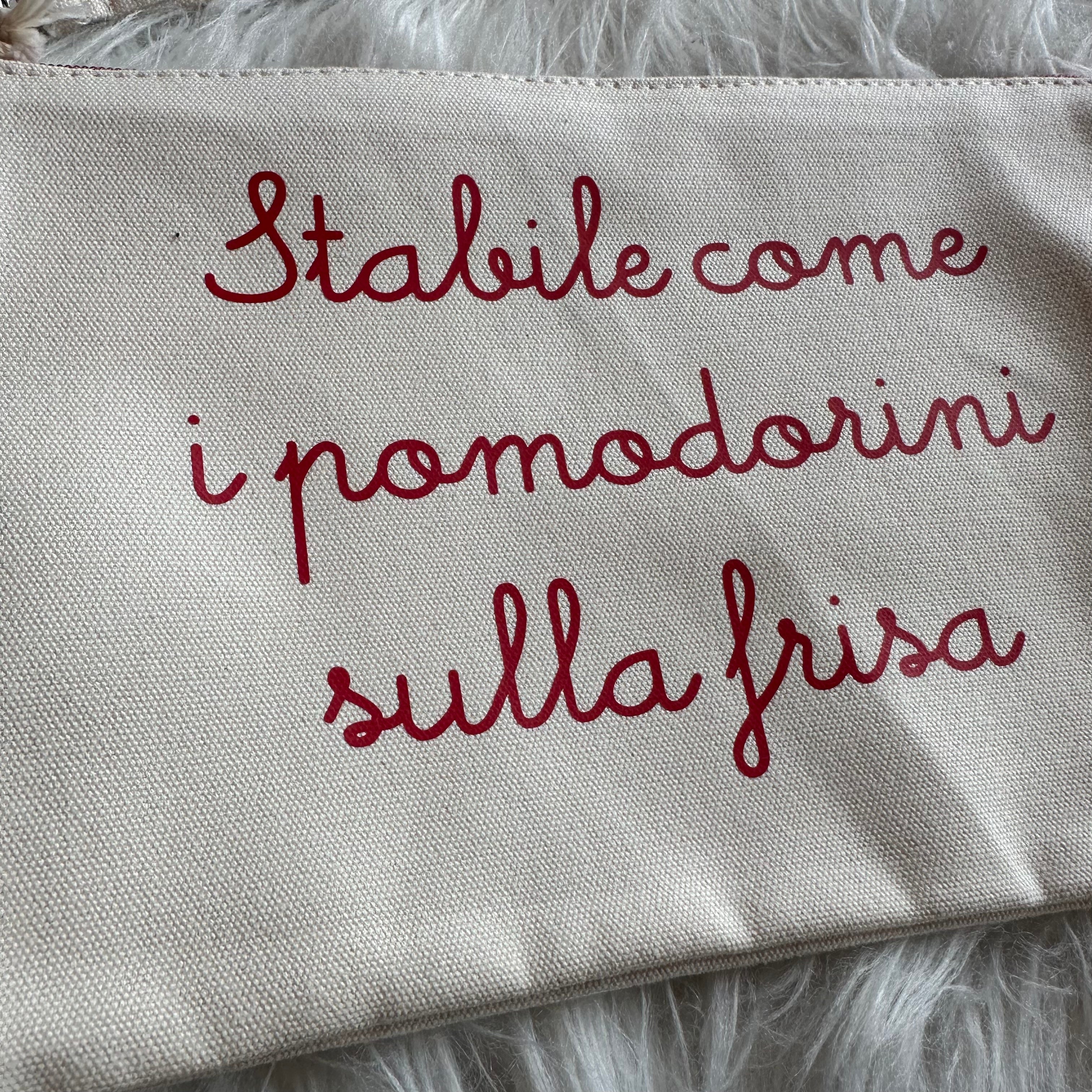 Pochette in cotone Frase divertente idea regalo "Frisa" - Be Brave Boutique