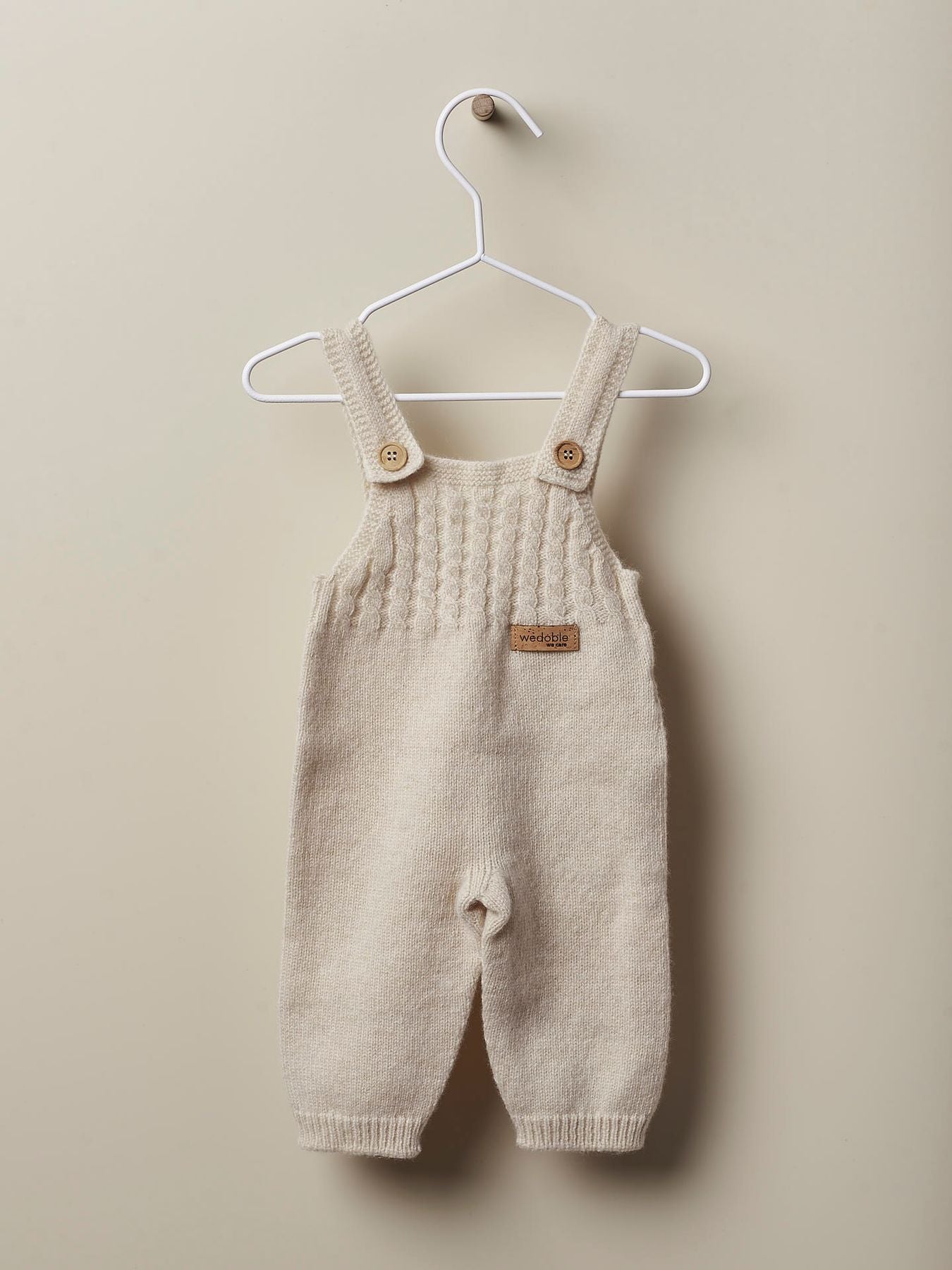 Salopette più Cardigan bimbo in Lana e Cachemire a trecce - Be Brave Boutique