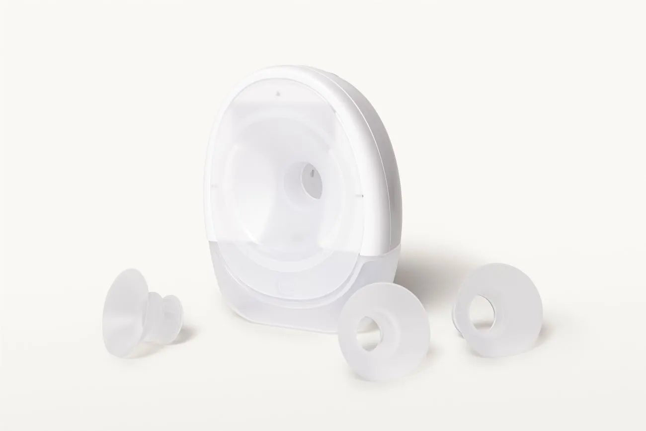 MAM Move Tiralatte Indossabile, Tiralatte Elettrico senza tubi o fili, con 3 Modalità di utilizzo e 5 livelli di intensità , Coppa in Silicone SkinSoft adattabile a 4 misure