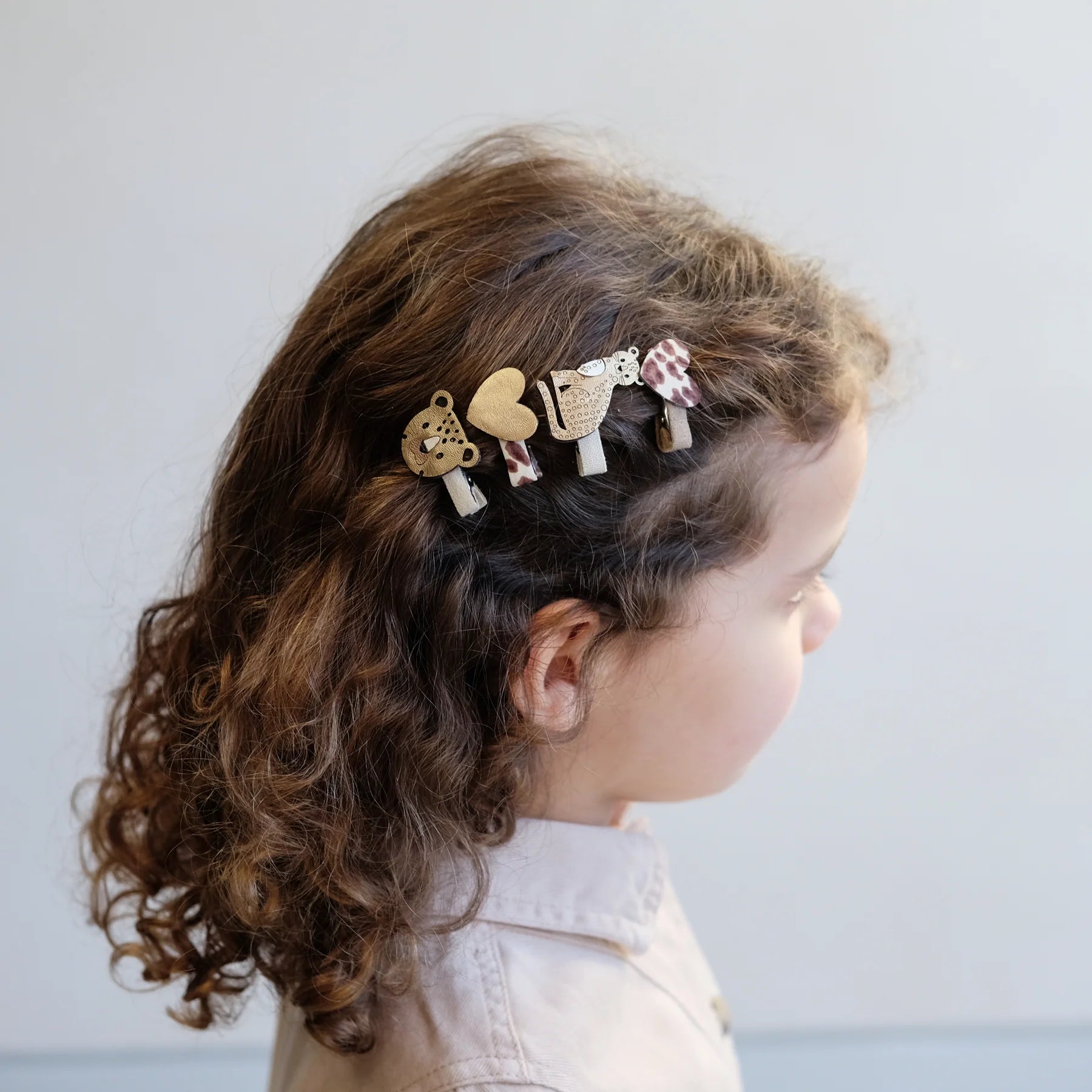 Mini Clip Leopardo e cuori - Be Brave Boutique