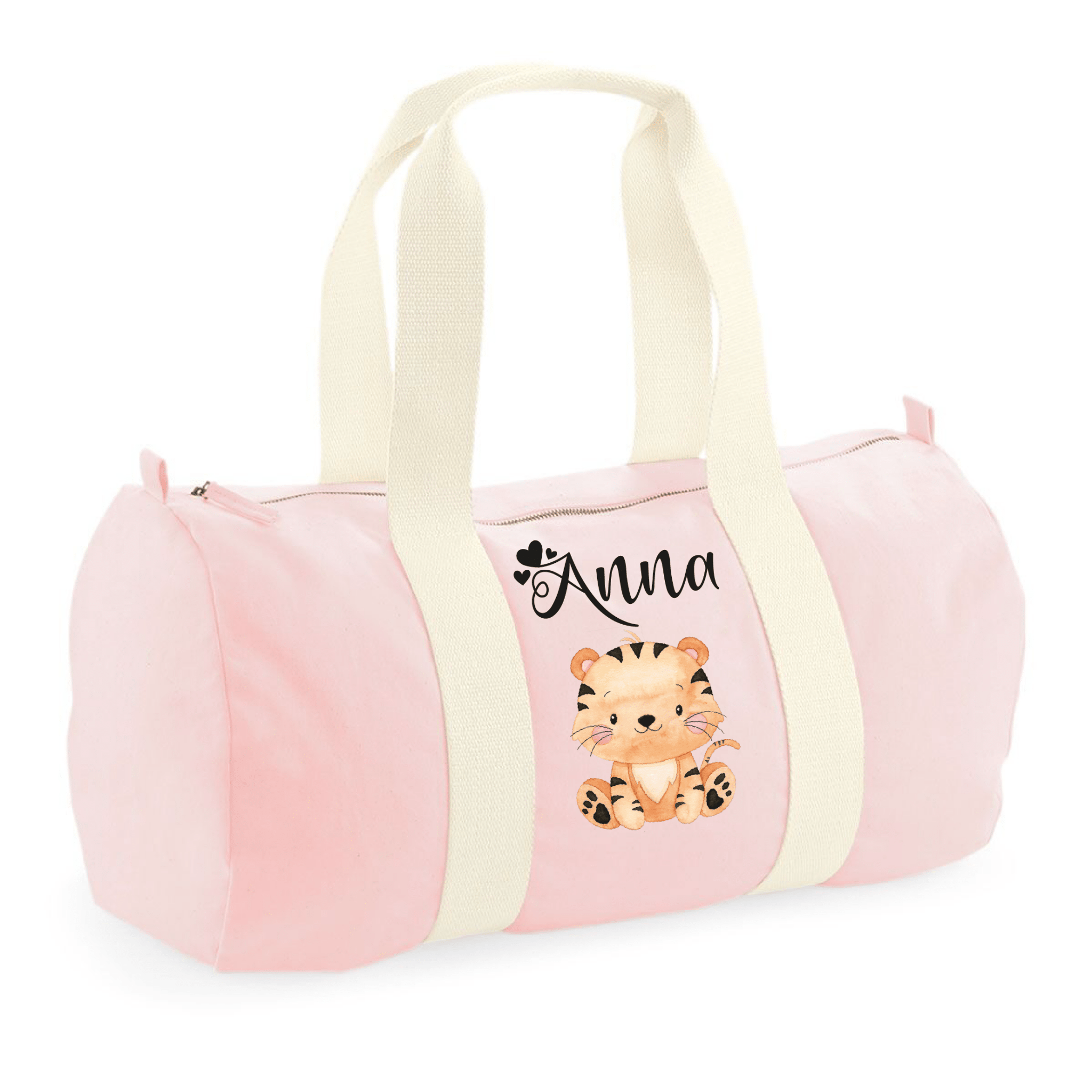 Borsone in cotone canvas personalizzato Tigrotto - Be Brave Boutique