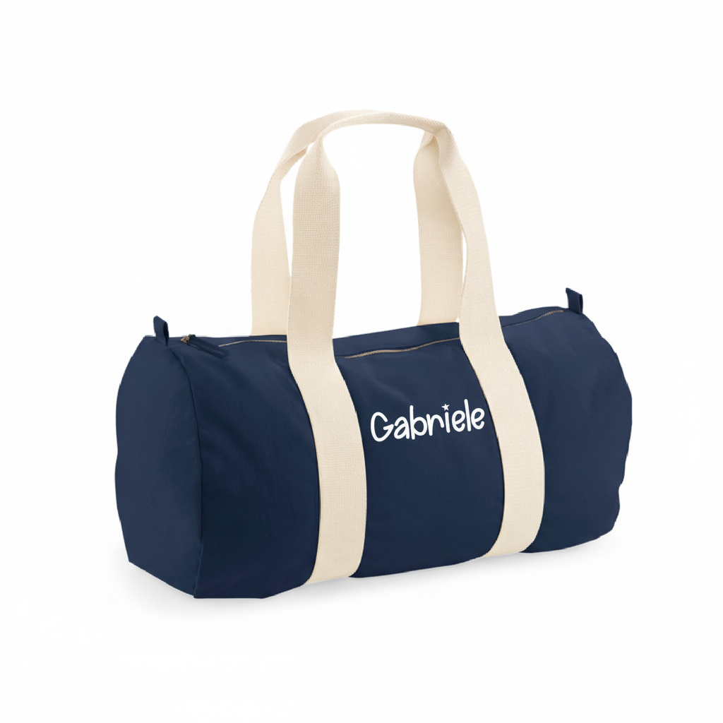 Borsone in cotone canvas personalizzato con nome disponibile in 4 colori - Be Brave Boutique