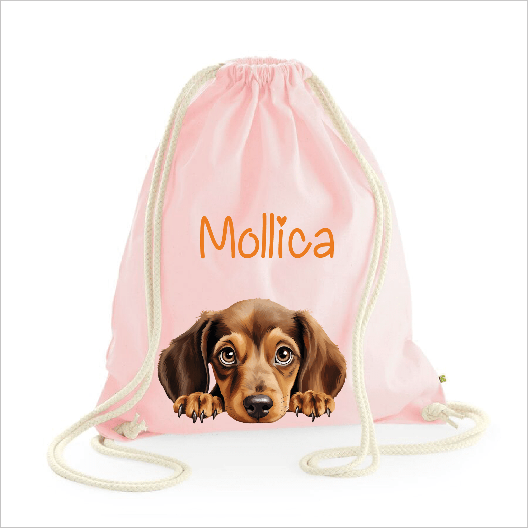 Sacca porta oggetti personalizzata cani Bassotto - Be Brave Boutique