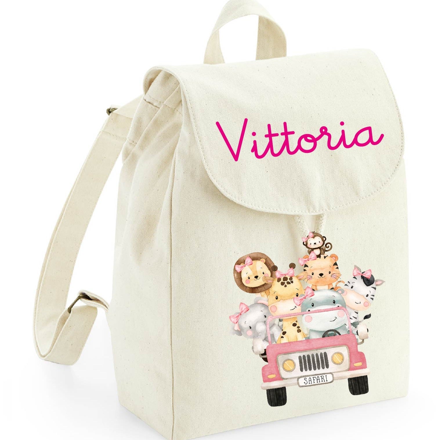 Mini Zaino in cotone Safari Rosa - Be Brave Boutique