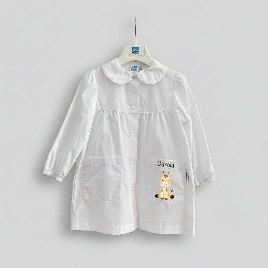 Grembiule Siggi Bimba Cucciolo di Giraffa Personalizzabile con nome - Be Brave Boutique