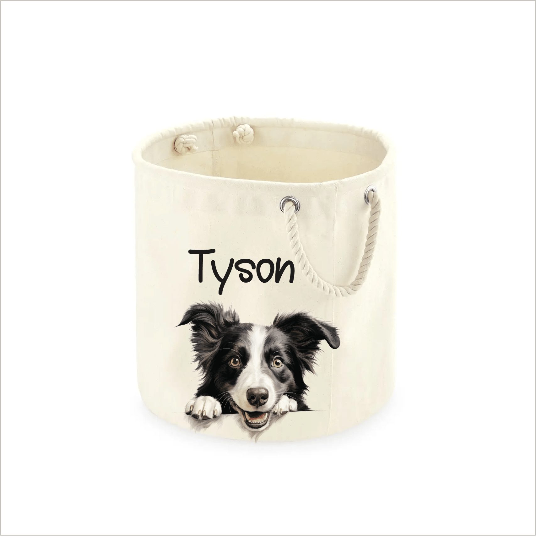 Cesta Porta giochi per Cani Border Collie - Be Brave Boutique