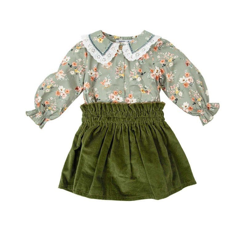 Completo da bambina con gonna scozzese ACACIA - Be Brave Boutique