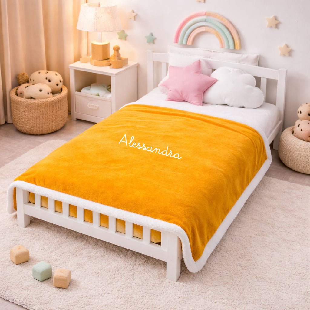 Coperta 130x170 in sherpa personalizzabile con nome
