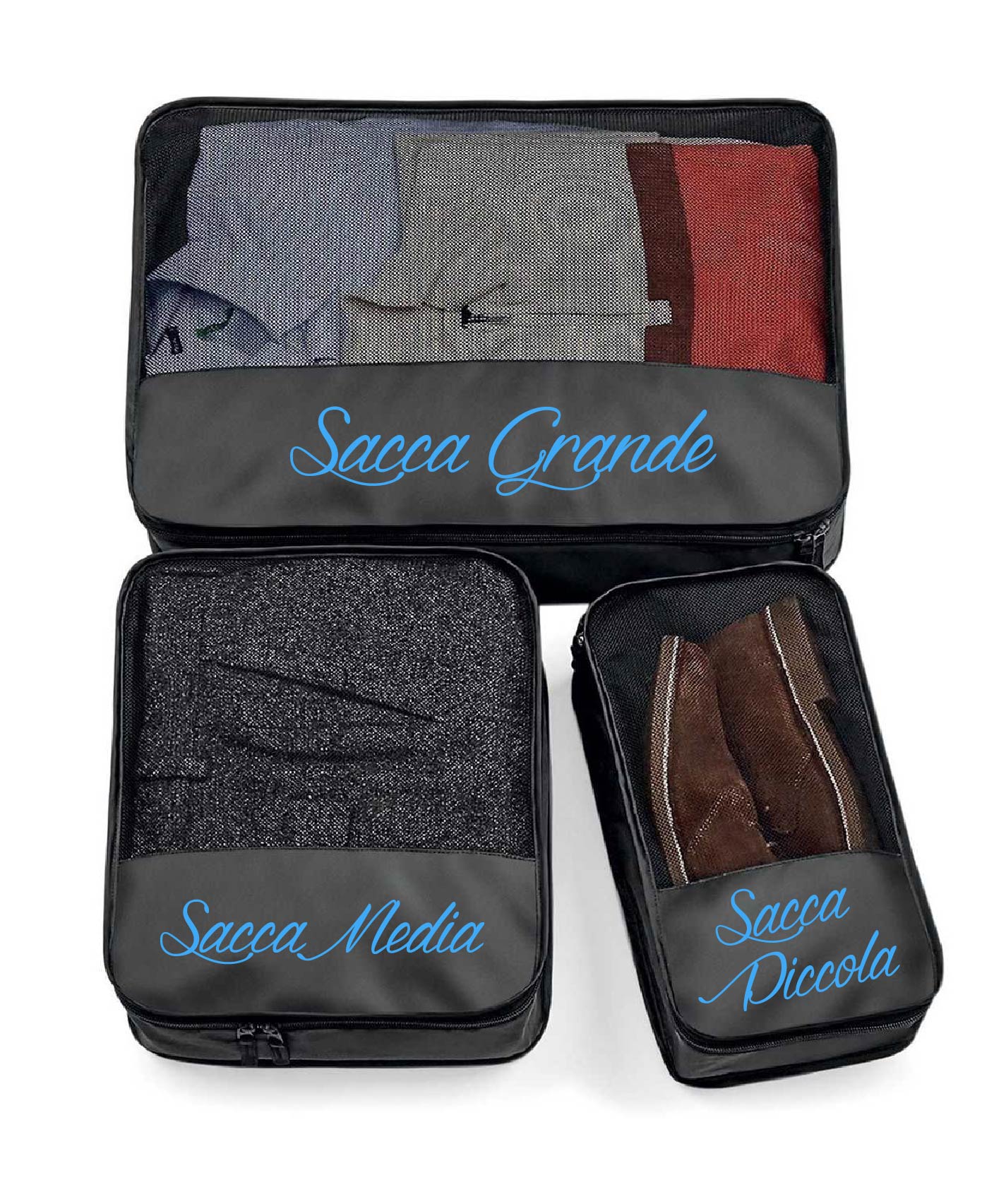 Organizer Valigia 3 Pezzi contenitore con zip - Be Brave Boutique