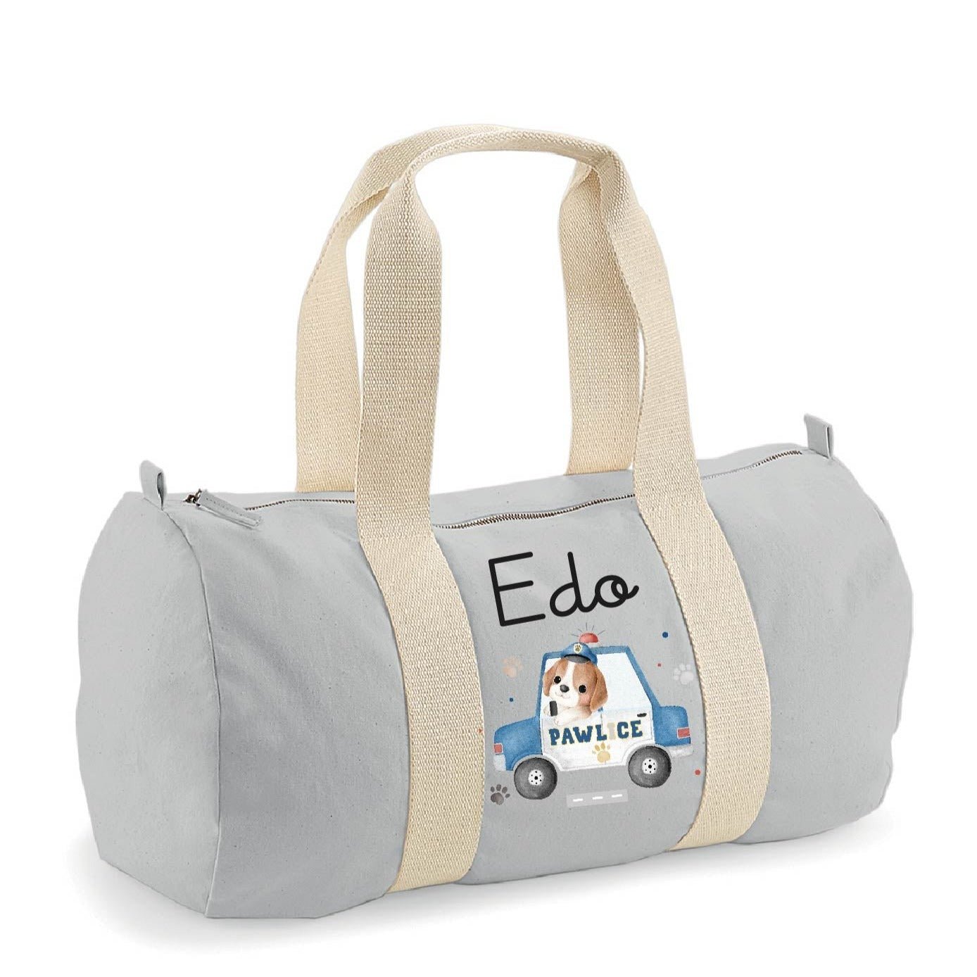 Borsone in cotone canvas personalizzato Cagnolino Pawlice - Be Brave Boutique