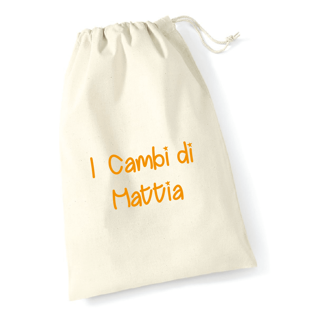 Sacca grande in cotone per cambi asilo - Be Brave Boutique