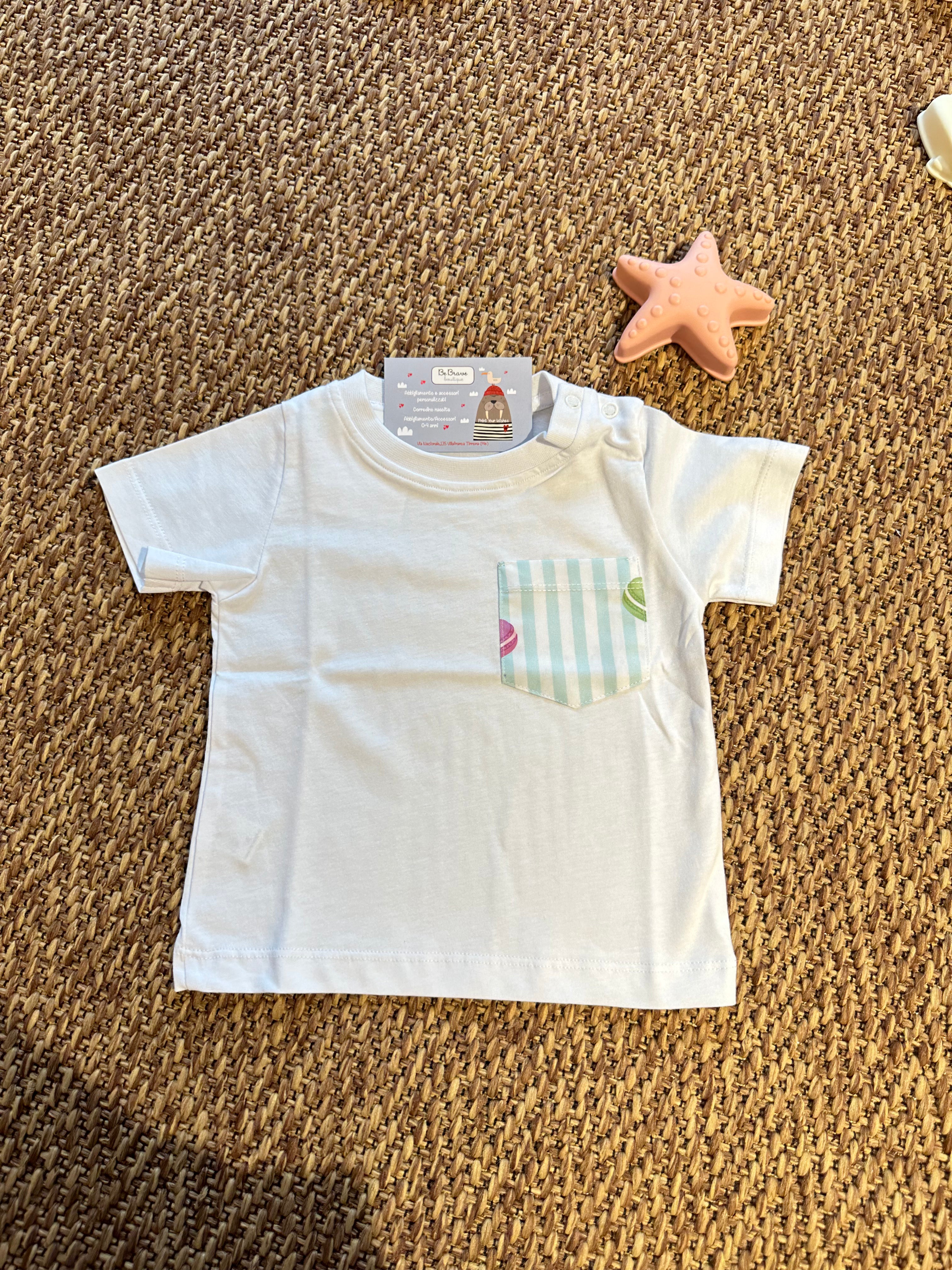 Tshirt cotone bimbo Macarons - Be Brave Boutique