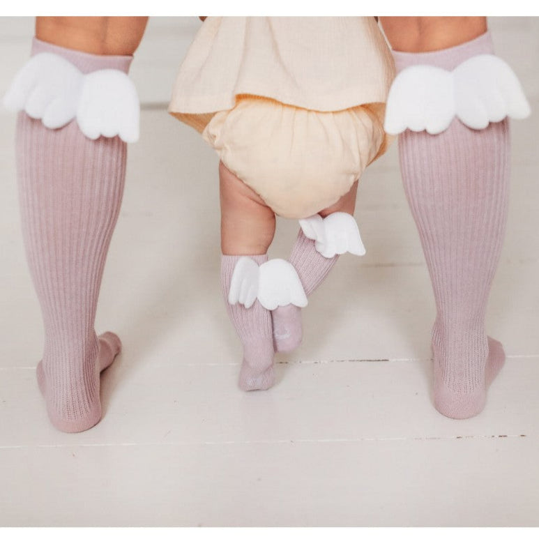 Calze Con Ali Me e mini Me Lavanda matchy-matchy - Be Brave Boutique