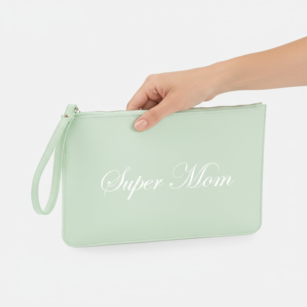 Pochette con anello piatta in simil pelle personalizzabile 13 colori disponibili - Be Brave Boutique