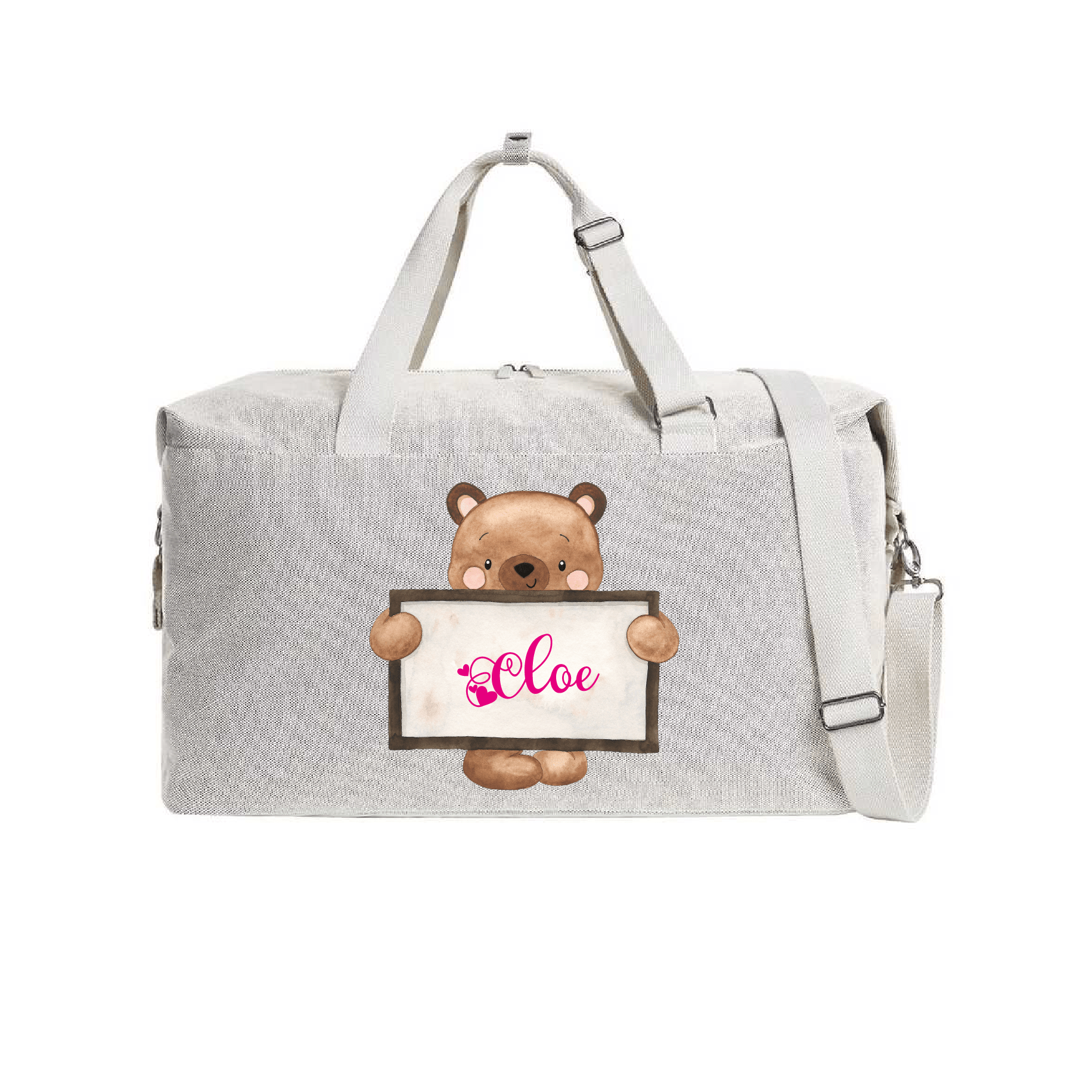 Borsone modello “Mommy” Beige Orsetto Lavagna - Be Brave Boutique