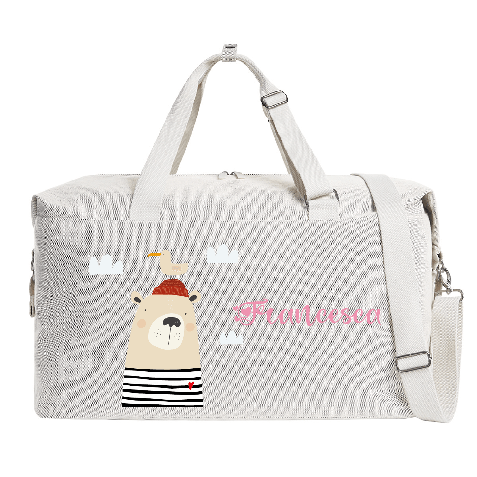 Borsone modello “Mommy” Beige Orsetto marinaio - Be Brave Boutique
