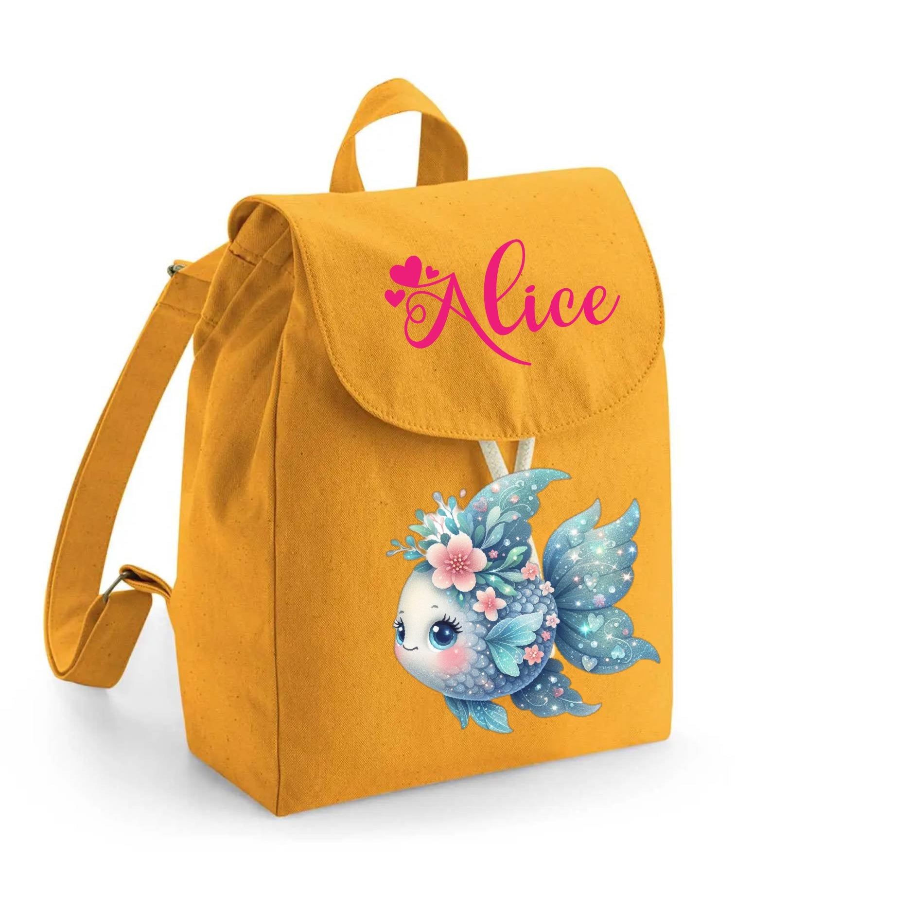 Mini Zaino in cotone Pesciolina Azzurra - Be Brave Boutique