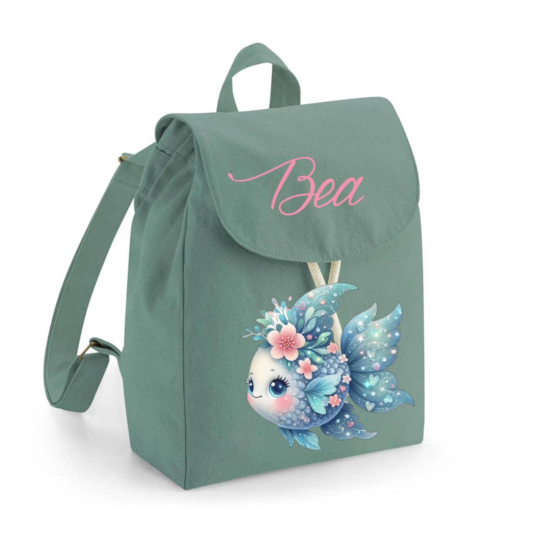 Mini Zaino in cotone Pesciolina Azzurra - Be Brave Boutique