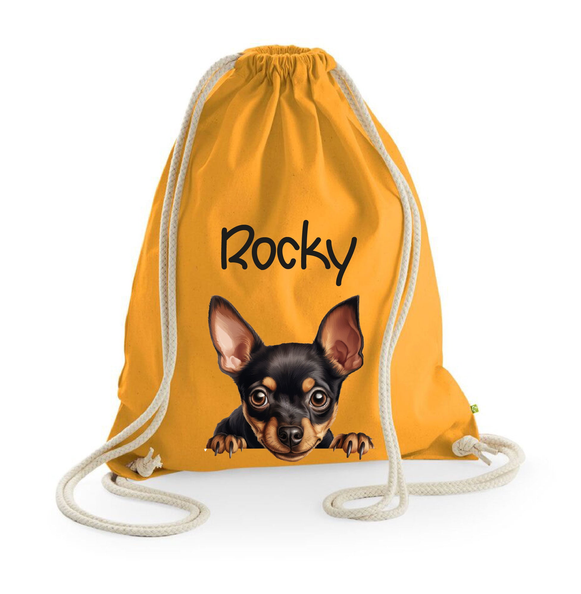Sacca porta oggetti personalizzata cani Pinscher - Be Brave Boutique