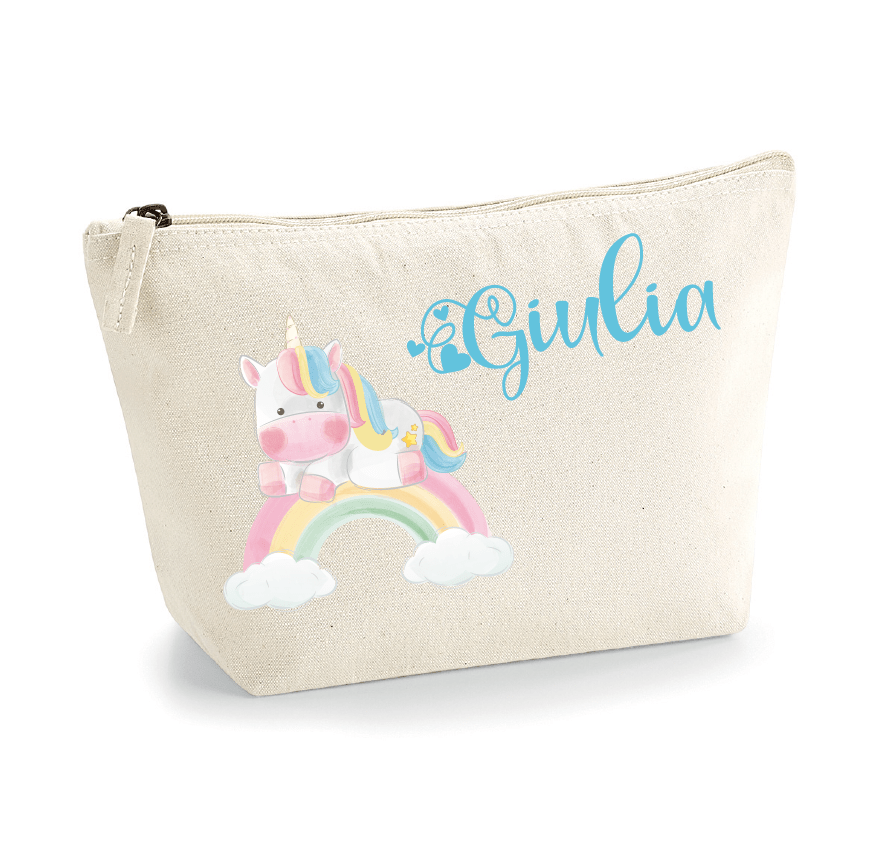 Pochette Neonato Personalizzata con Nome – Beauty Bambino Unicorno Arcobaleno